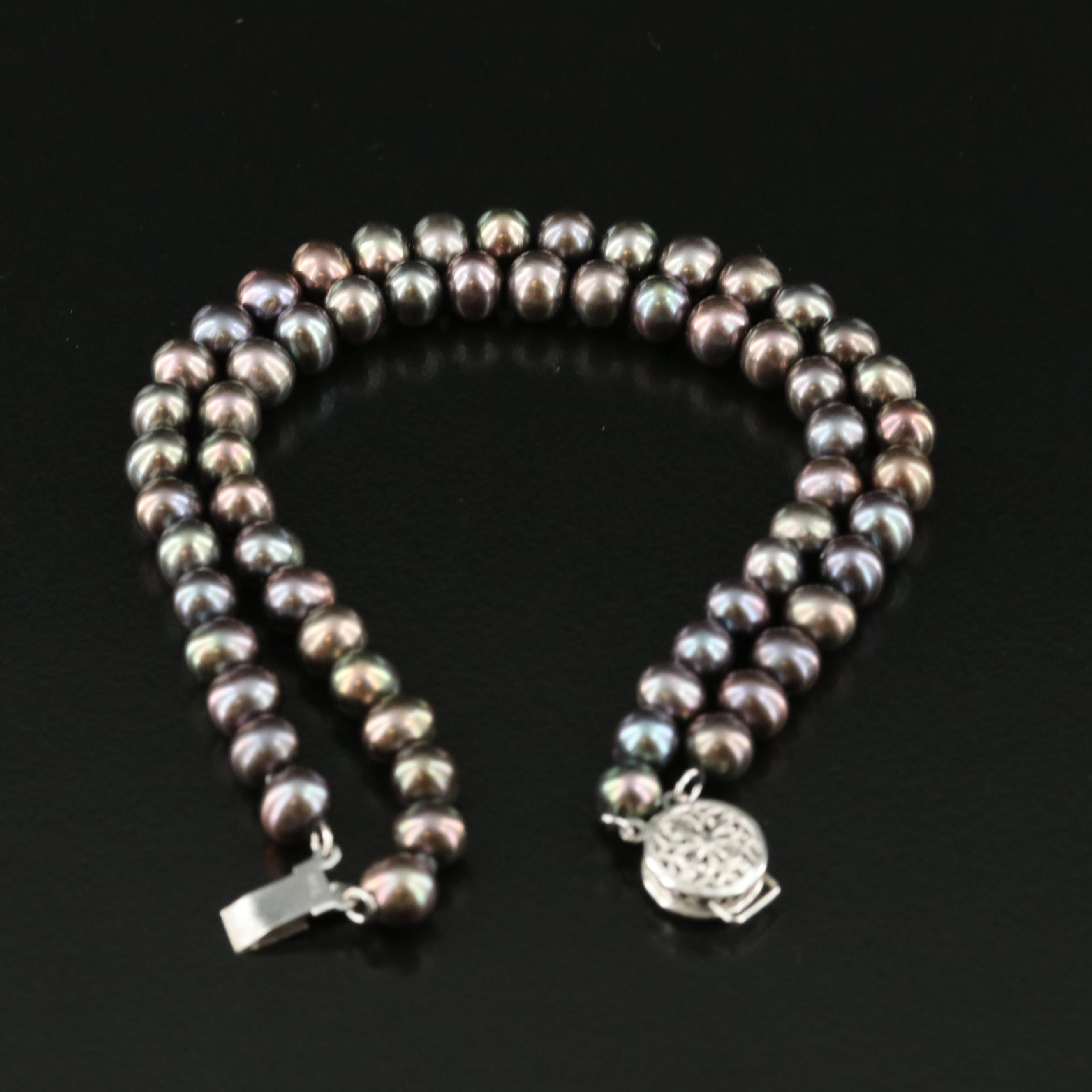 Pearl Double Strand Bracelet with 14K Clasp