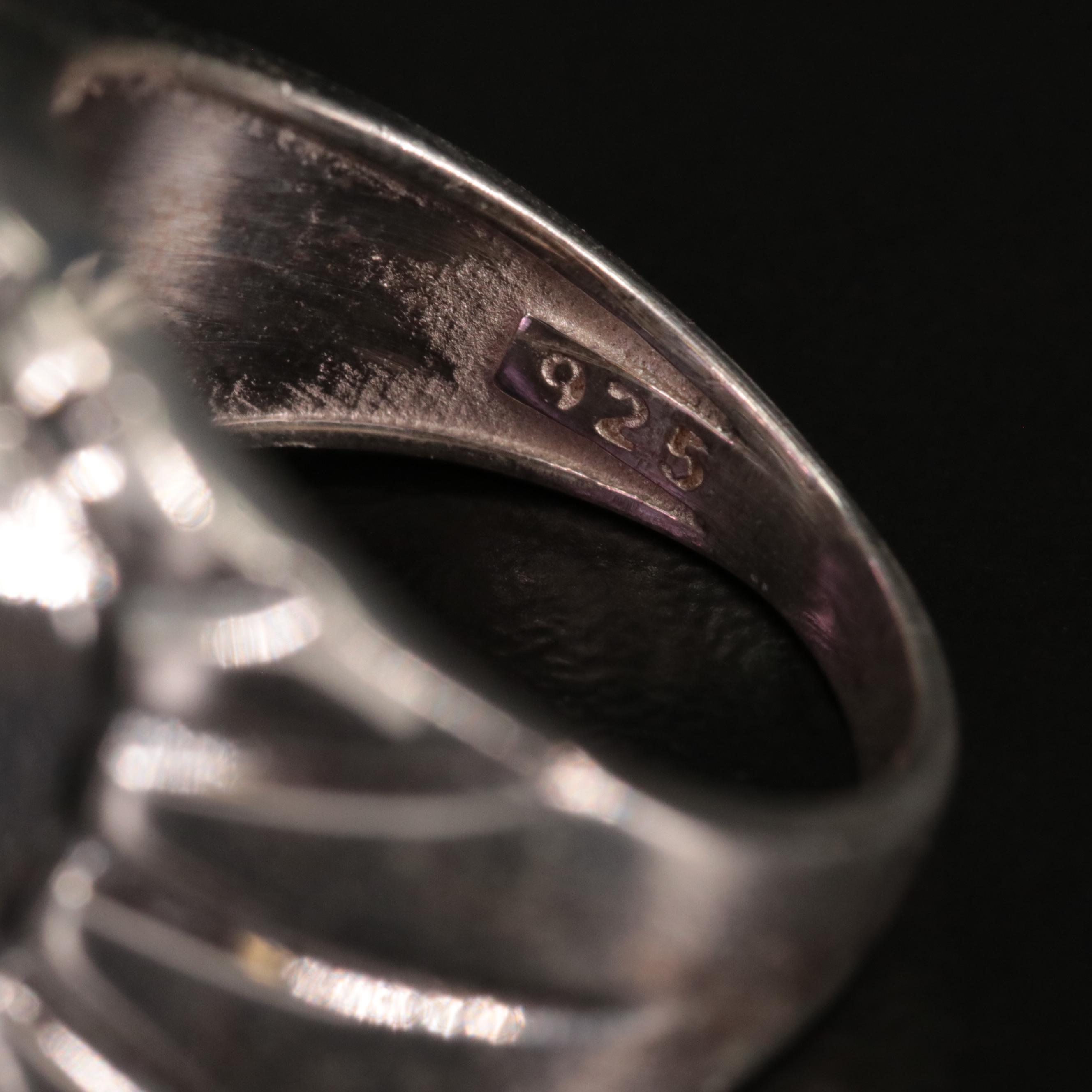 Sterling Square Amethyst Cocktail Ring