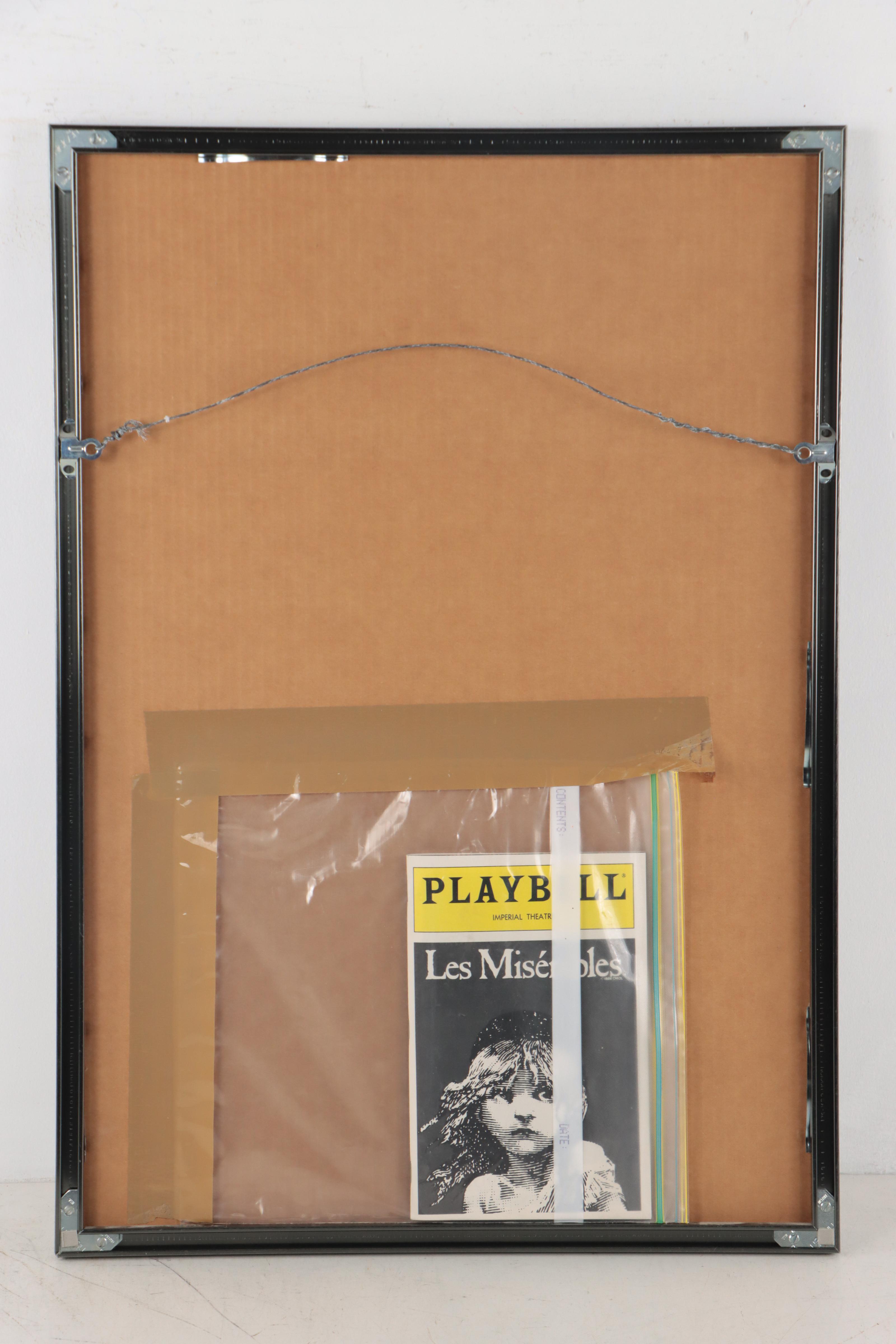 Broadway Cast Signed "Les Misérables" Poster with Playbill, 1990s