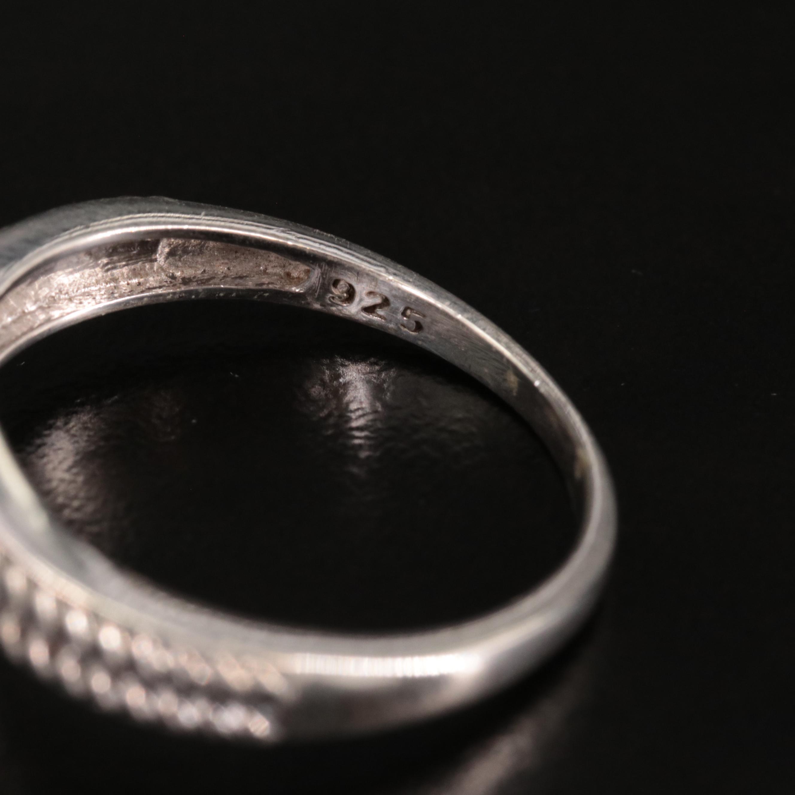 Sterling Peridot Crossover Ring