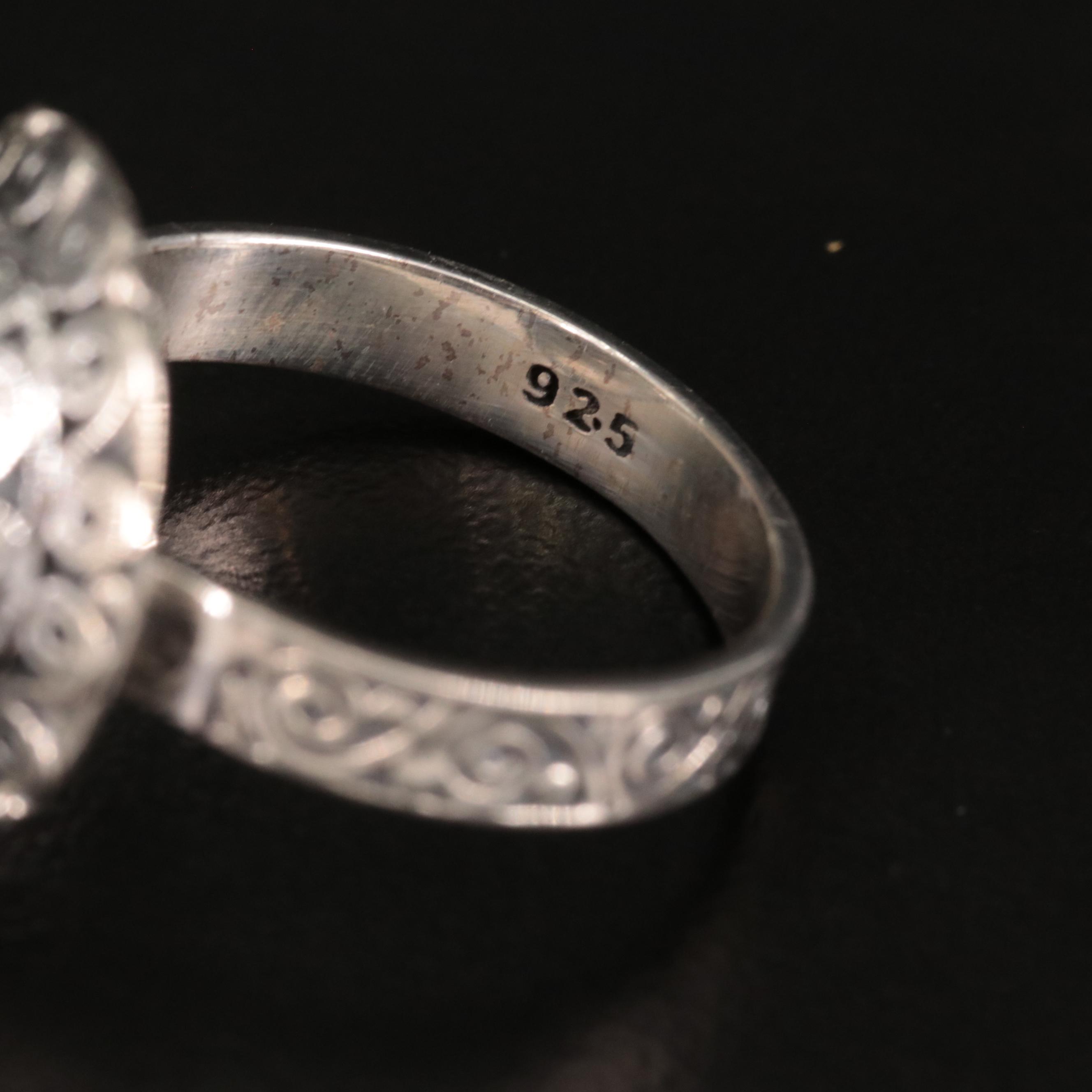 Sterling Cultured Pearl Halo Ring