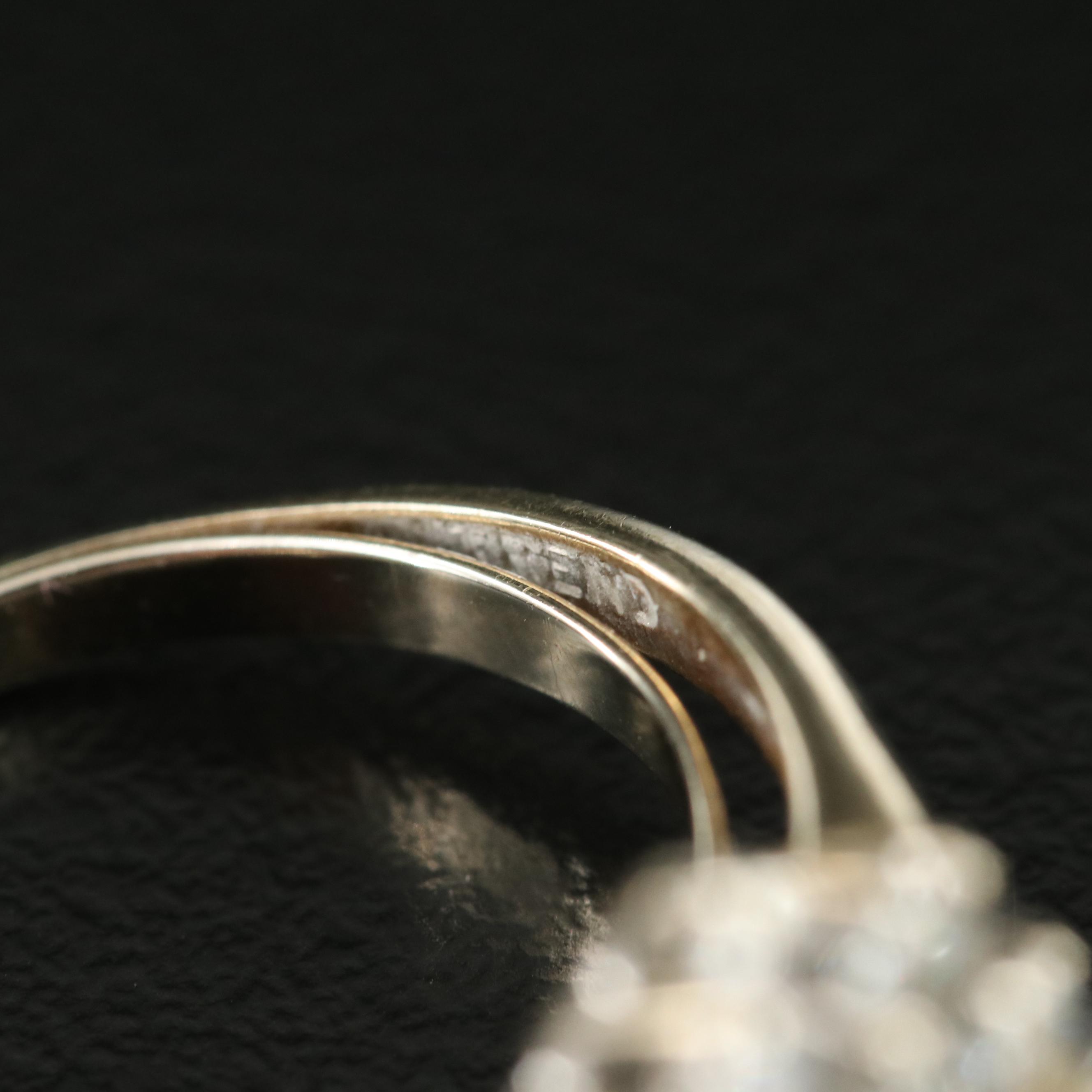 Vintage 14K Emerald and Diamond Ring