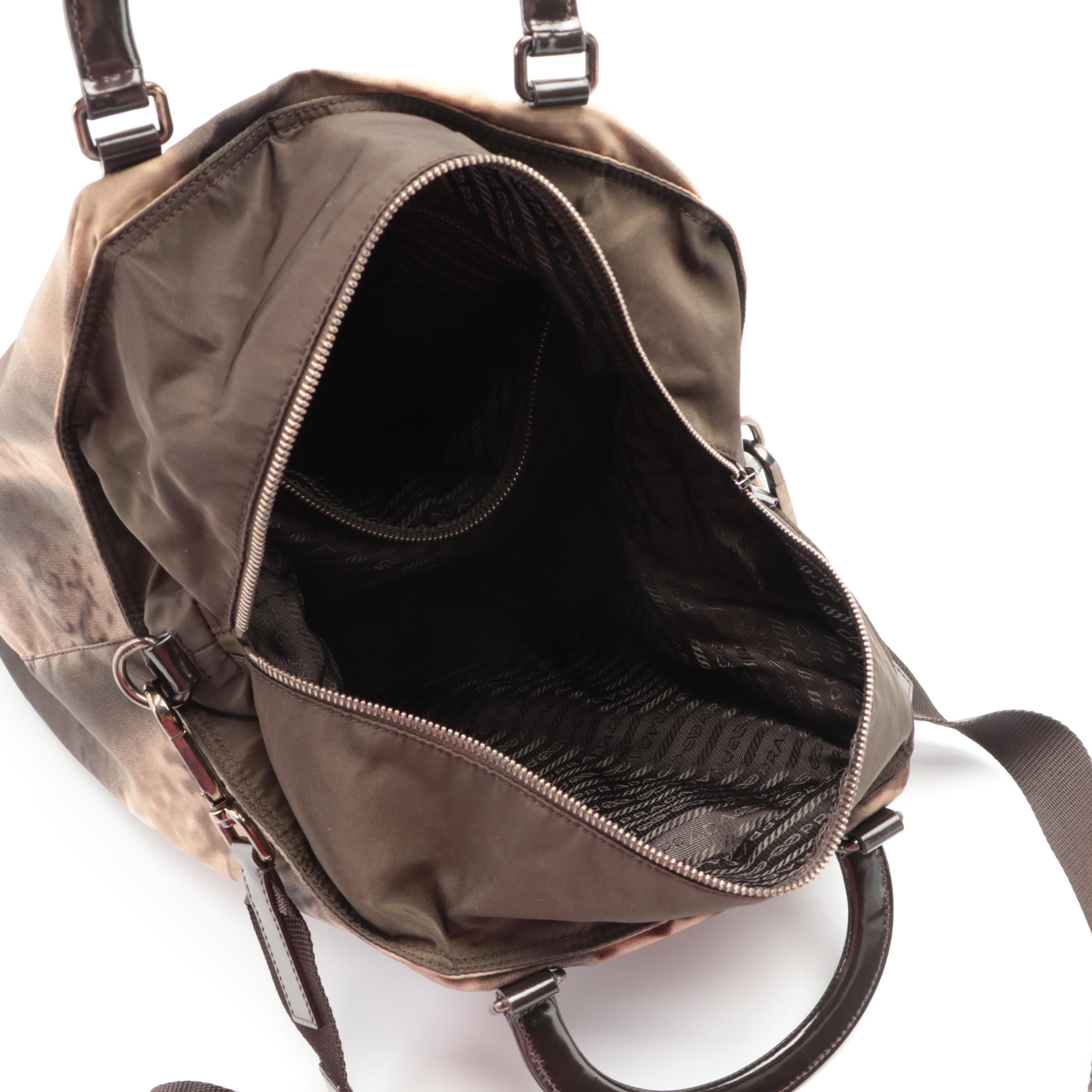 Prada Printed Nylon Tessuto Convertible Tote