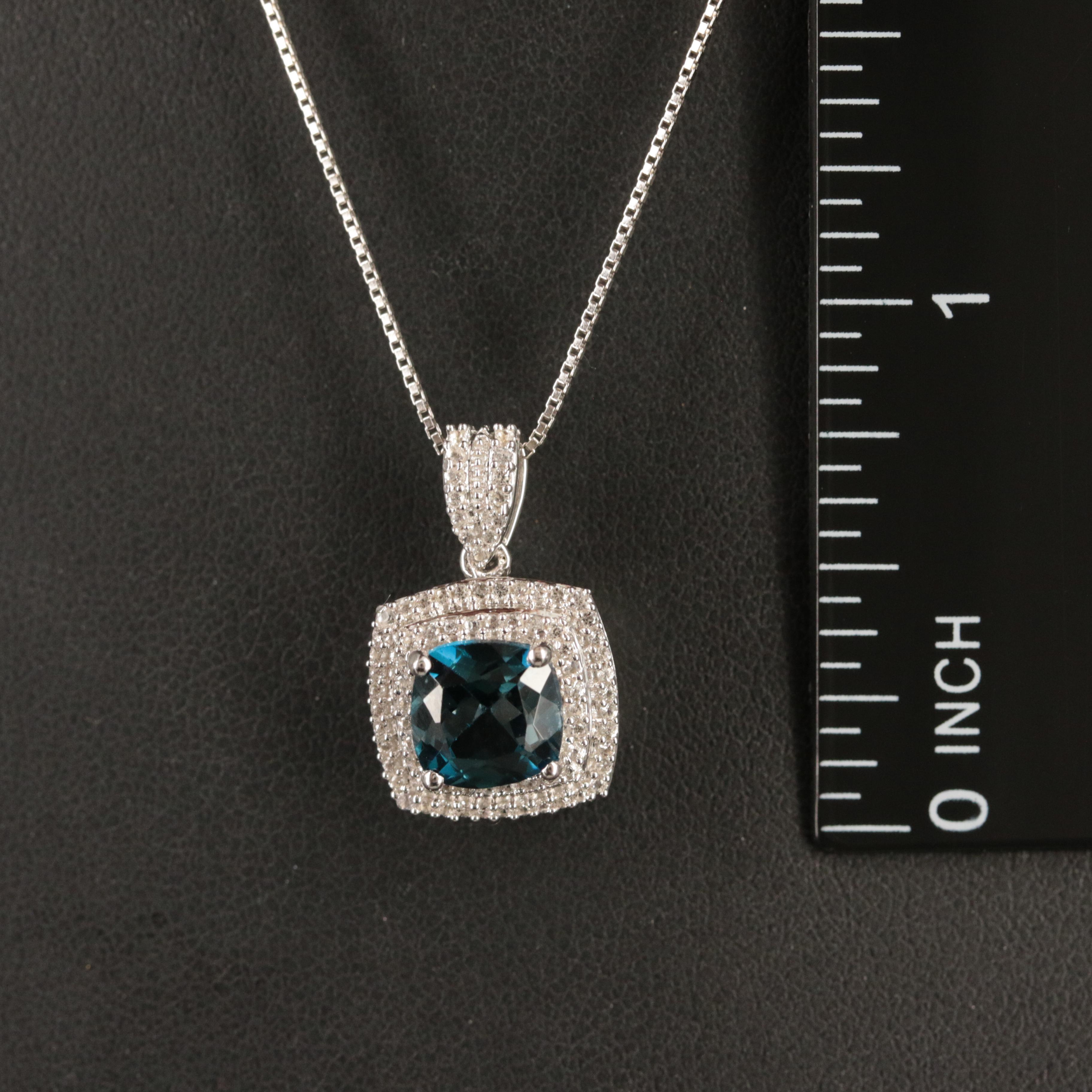 Sterling London Blue Topaz Pendant Necklace