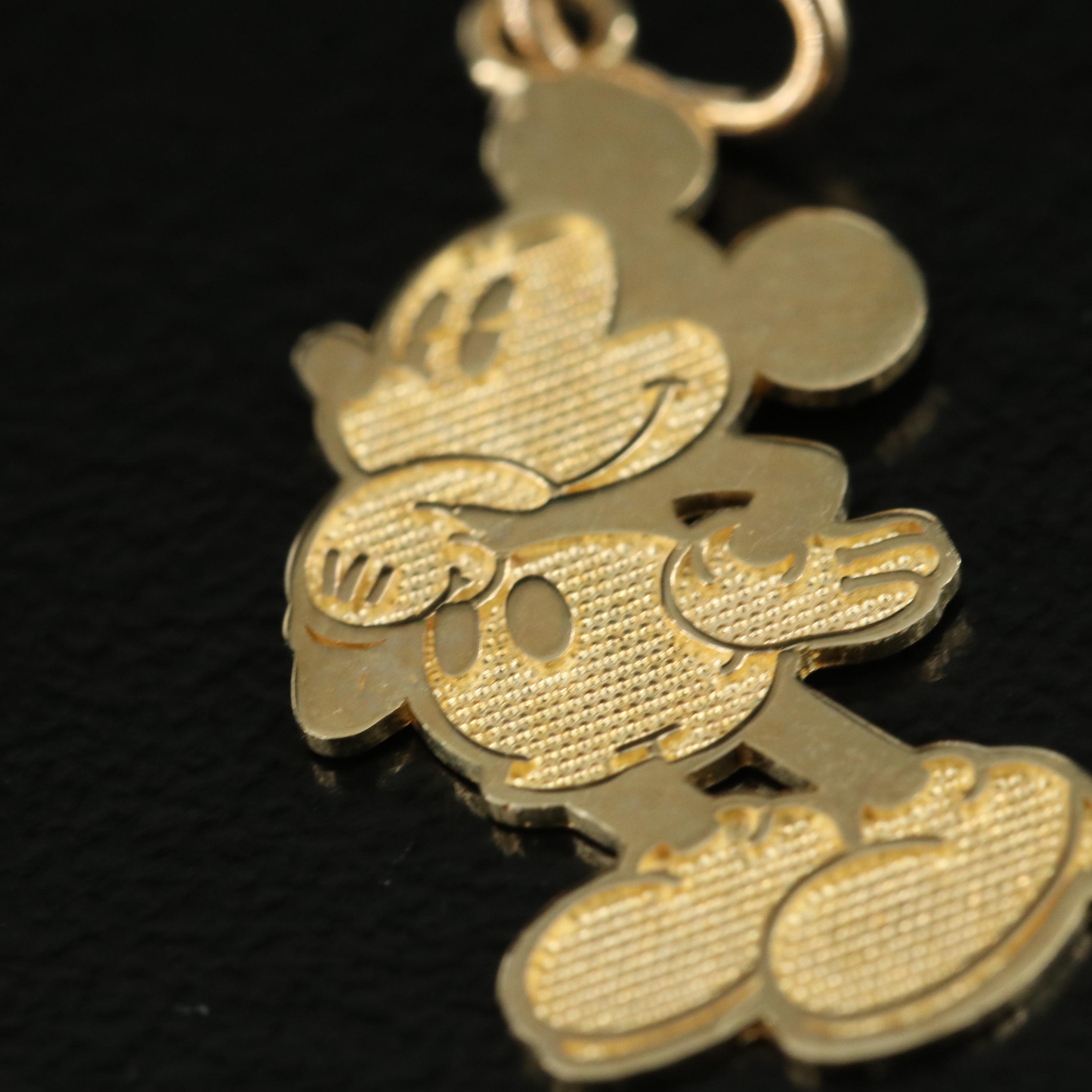 Disney 14K Winnie the Pooh and Mickey Mouse Charms