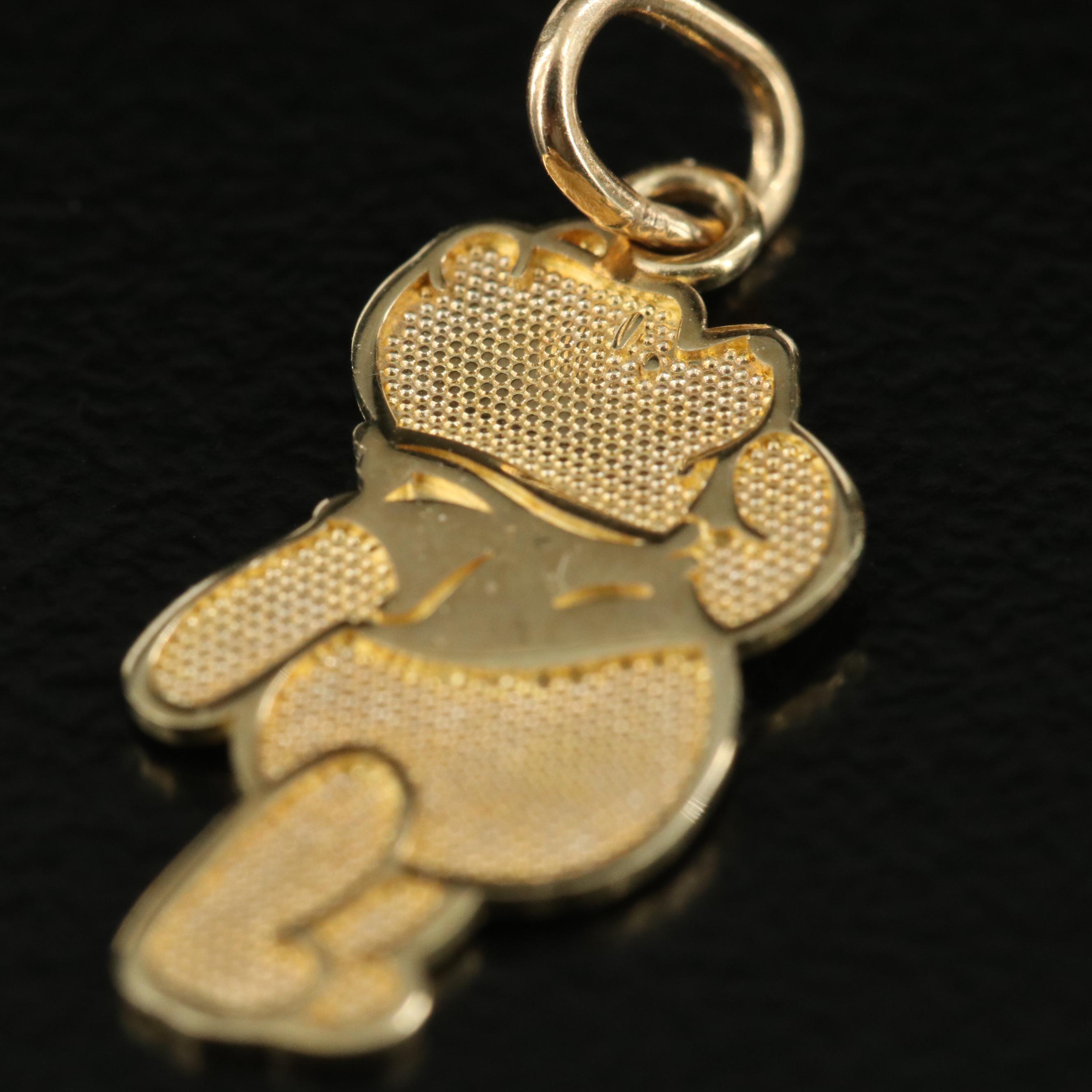 Disney 14K Winnie the Pooh and Mickey Mouse Charms