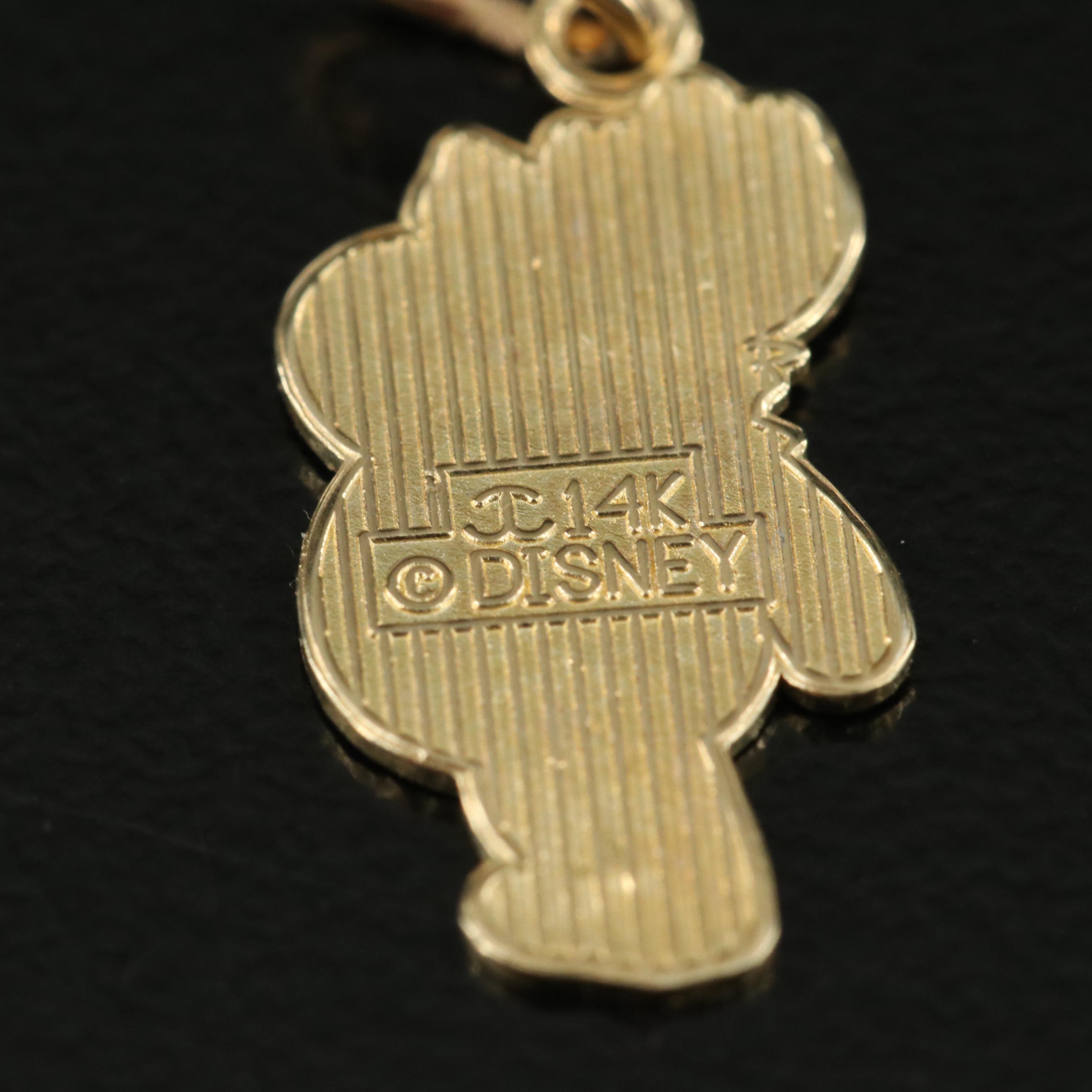 Disney 14K Winnie the Pooh and Mickey Mouse Charms