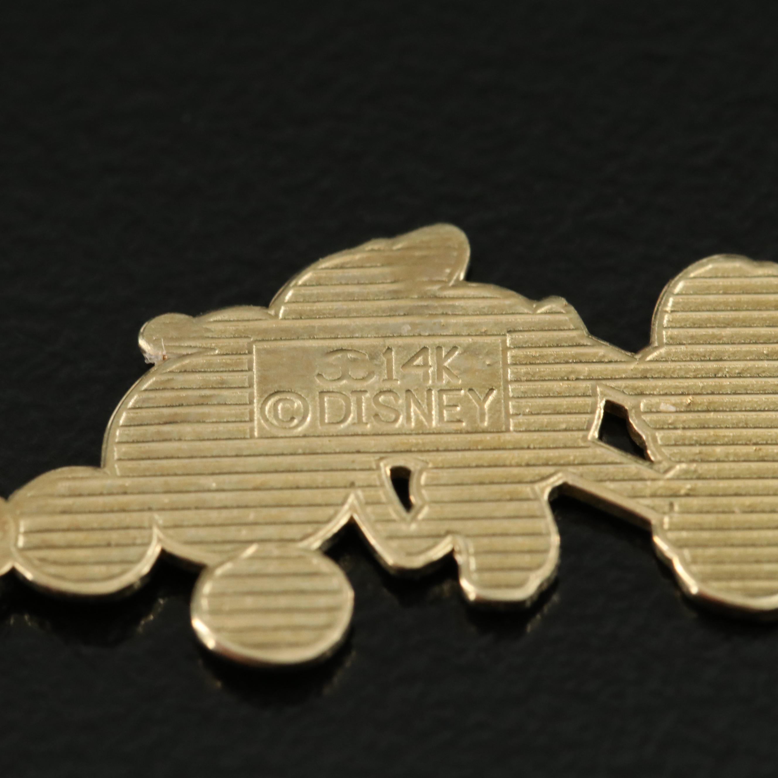 Disney 14K Winnie the Pooh and Mickey Mouse Charms