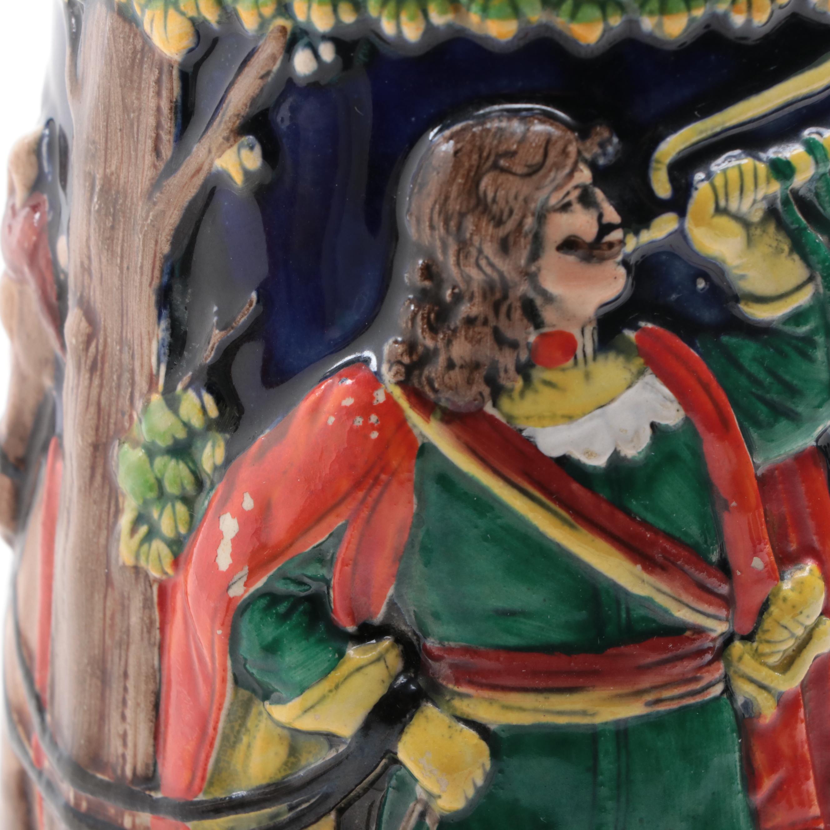 Villeroy & Boch Mettlach Stoneware Beer Stein with Other German Steins