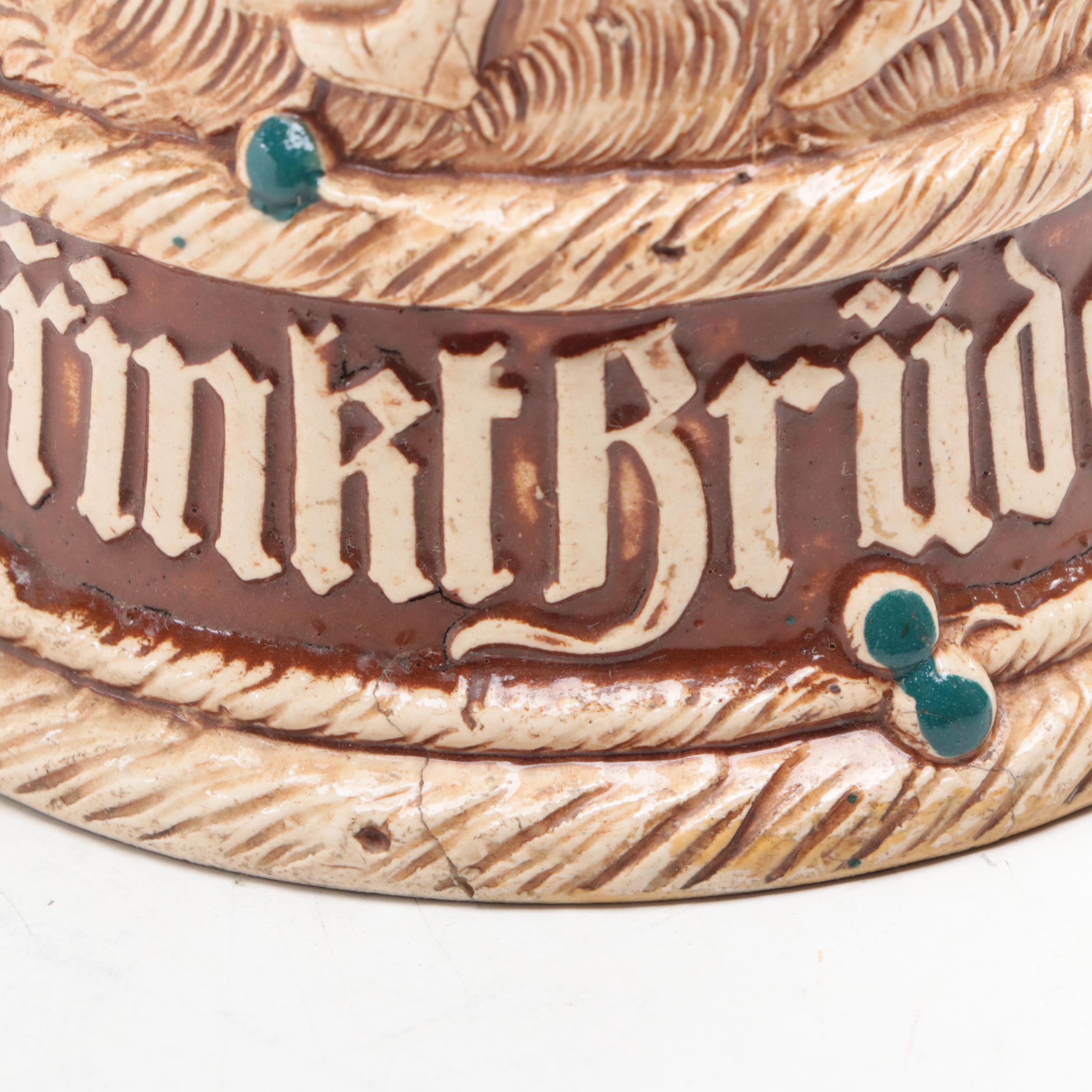 Villeroy & Boch Mettlach Stoneware Beer Stein with Other German Steins