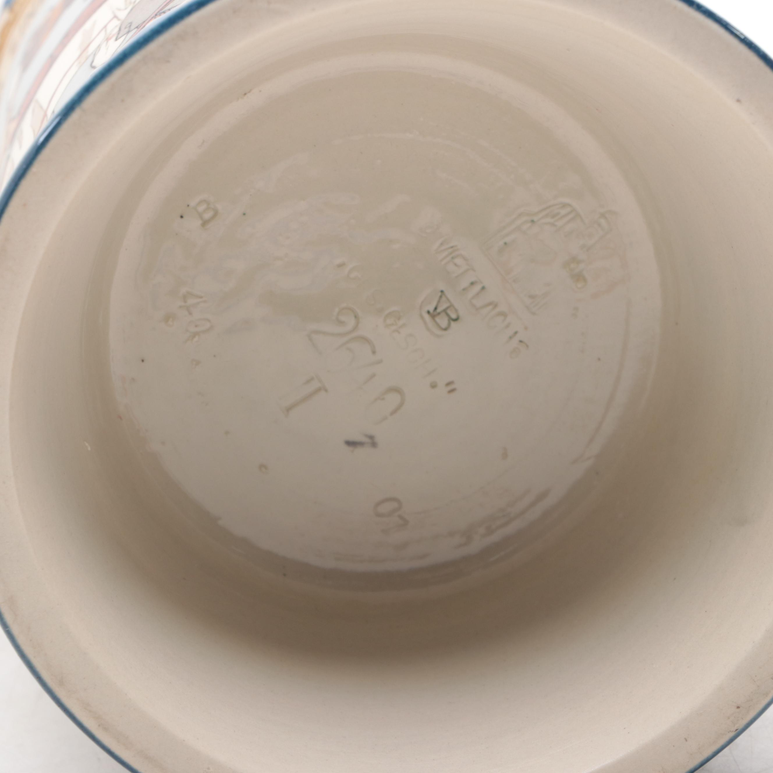 Villeroy & Boch Mettlach Stoneware Beer Stein with Other German Steins