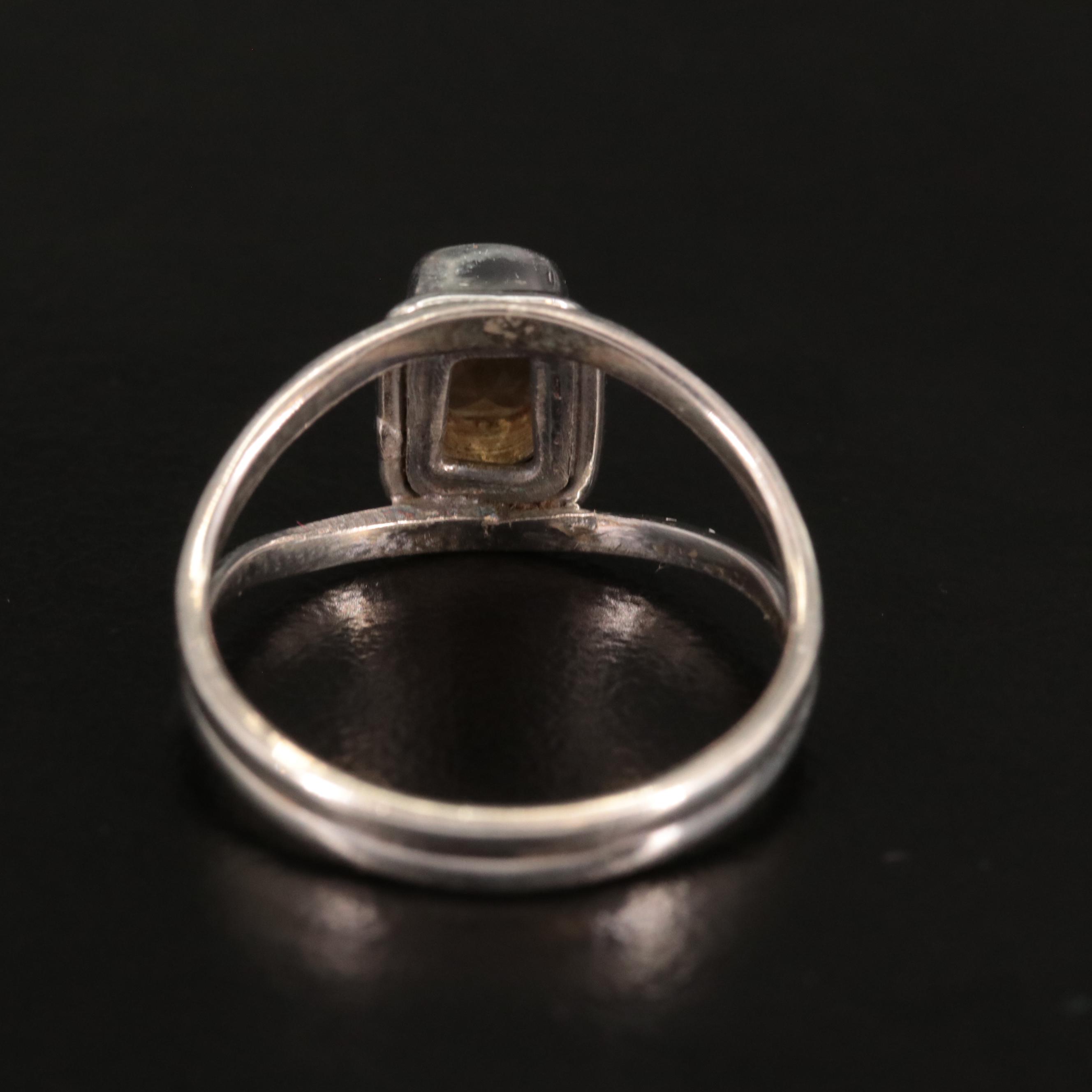 Sterling Citrine Ring