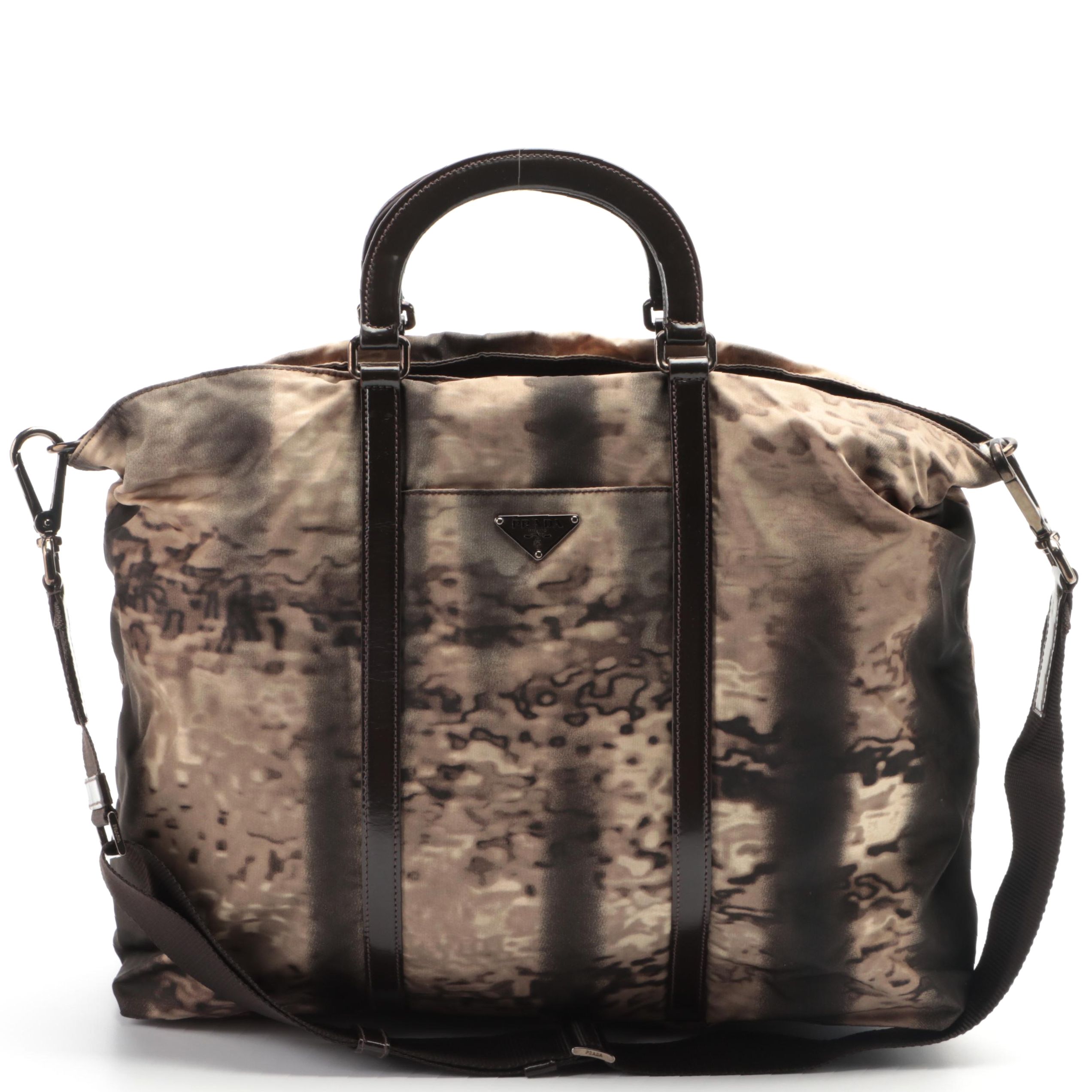Prada Printed Nylon Tessuto Convertible Tote