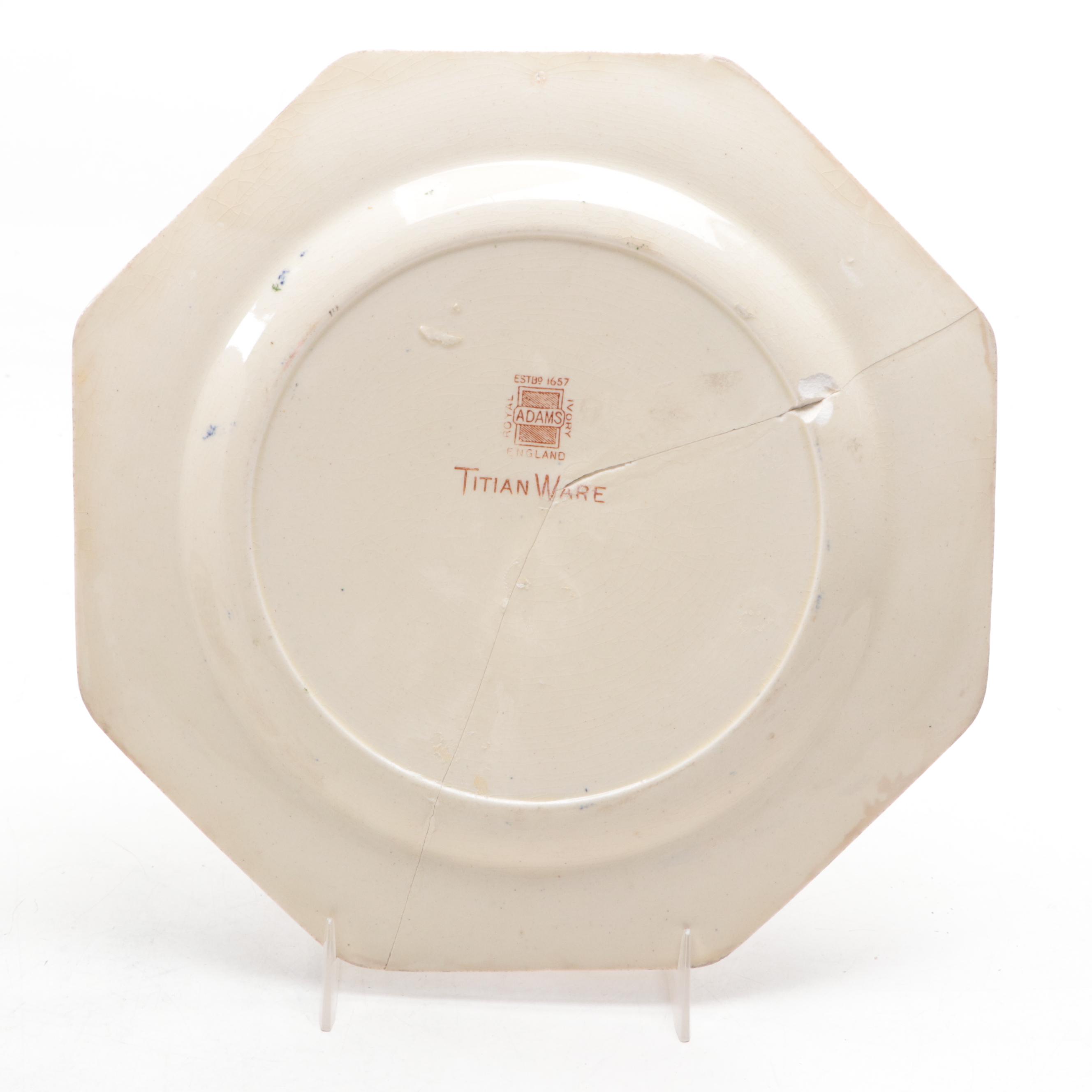 Adams "Titian Ware" with Noritake and Other Collectors Plates