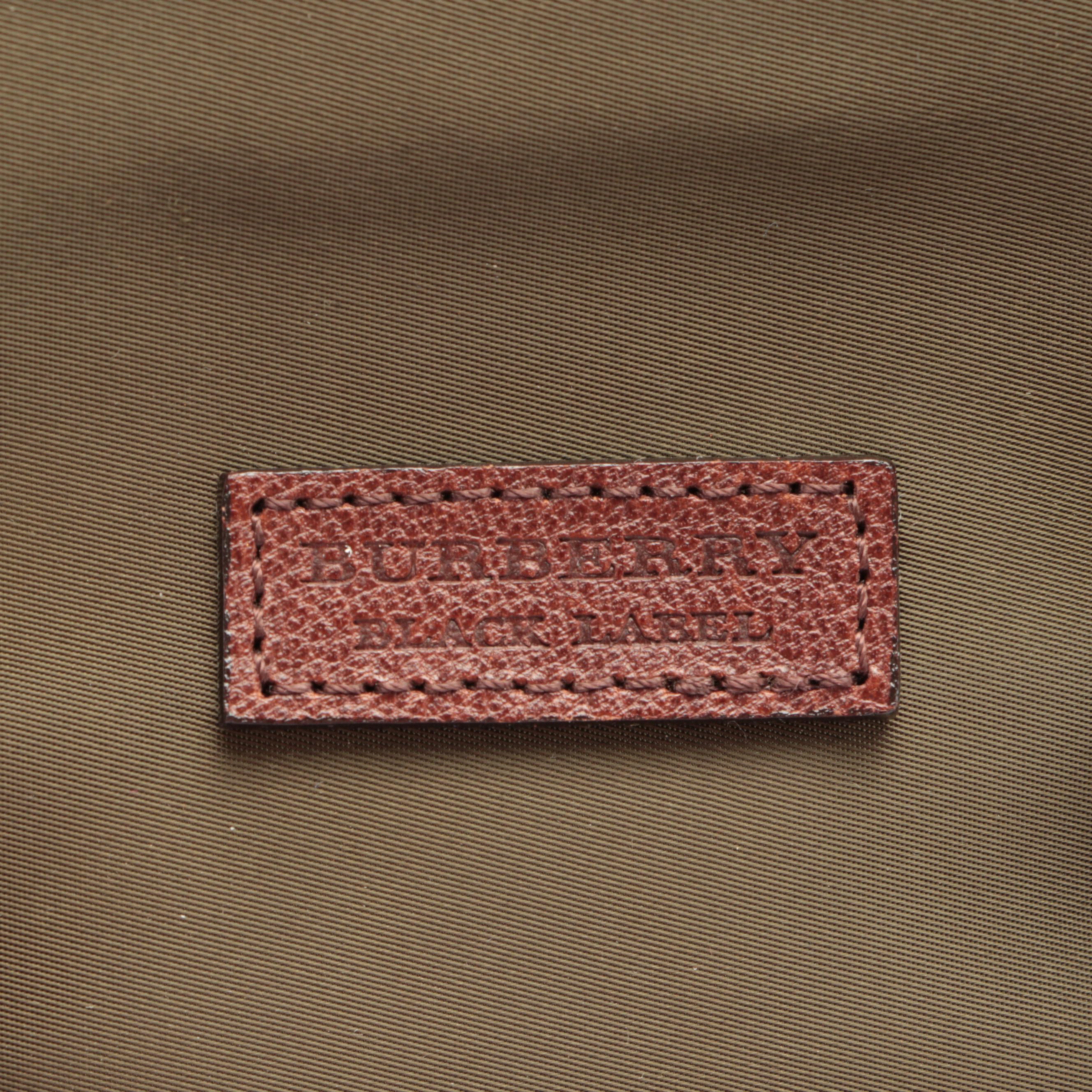 Burberry Black Label Nylon and Leather Handbag