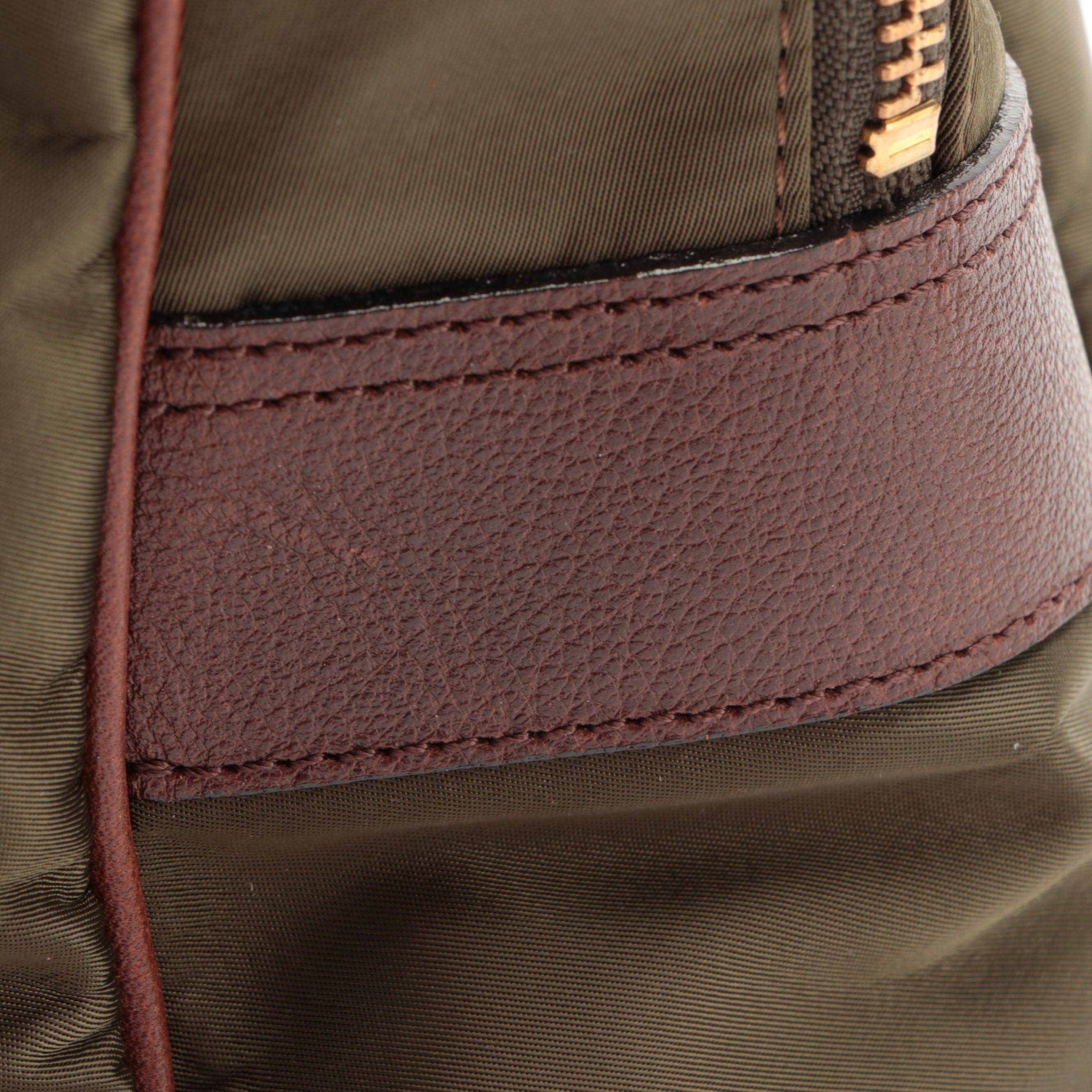 Burberry Black Label Nylon and Leather Handbag