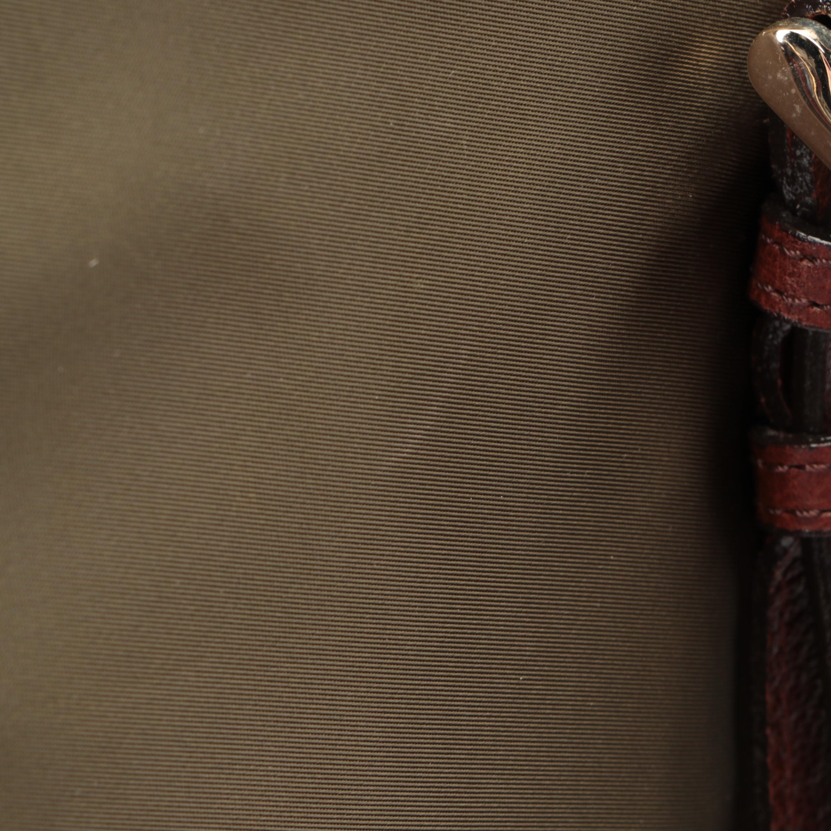 Burberry Black Label Nylon and Leather Handbag