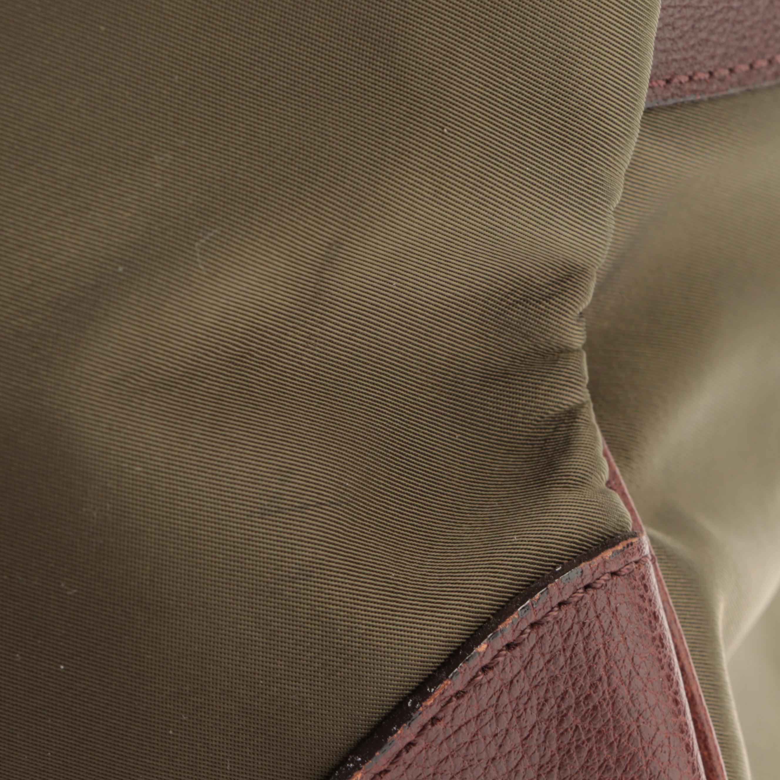 Burberry Black Label Nylon and Leather Handbag