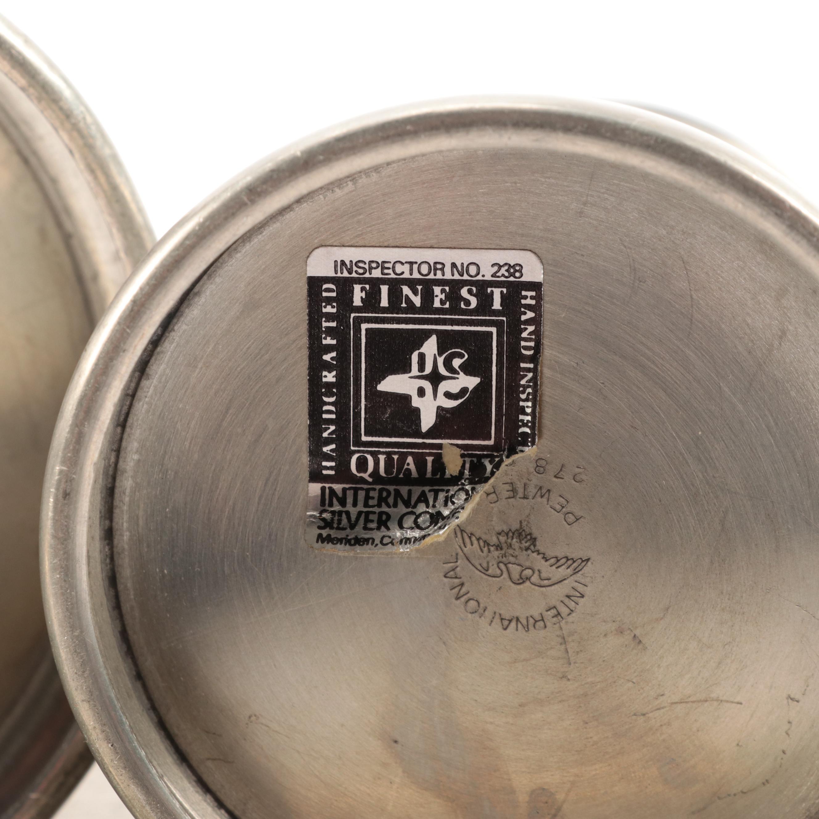 Web "Early American" Pewter Candle Holders and More with Other Table Accessories