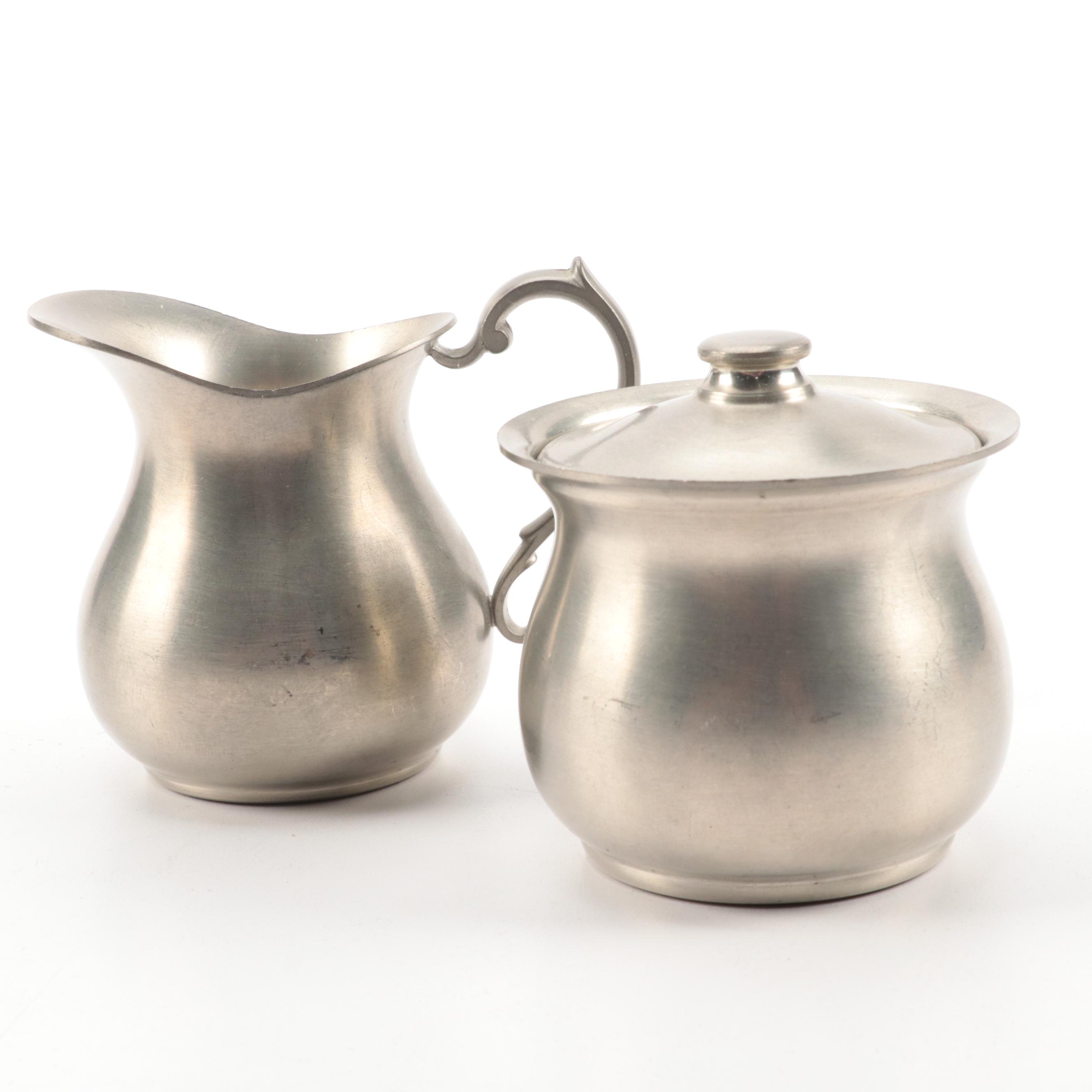 Web "Early American" Pewter Candle Holders and More with Other Table Accessories