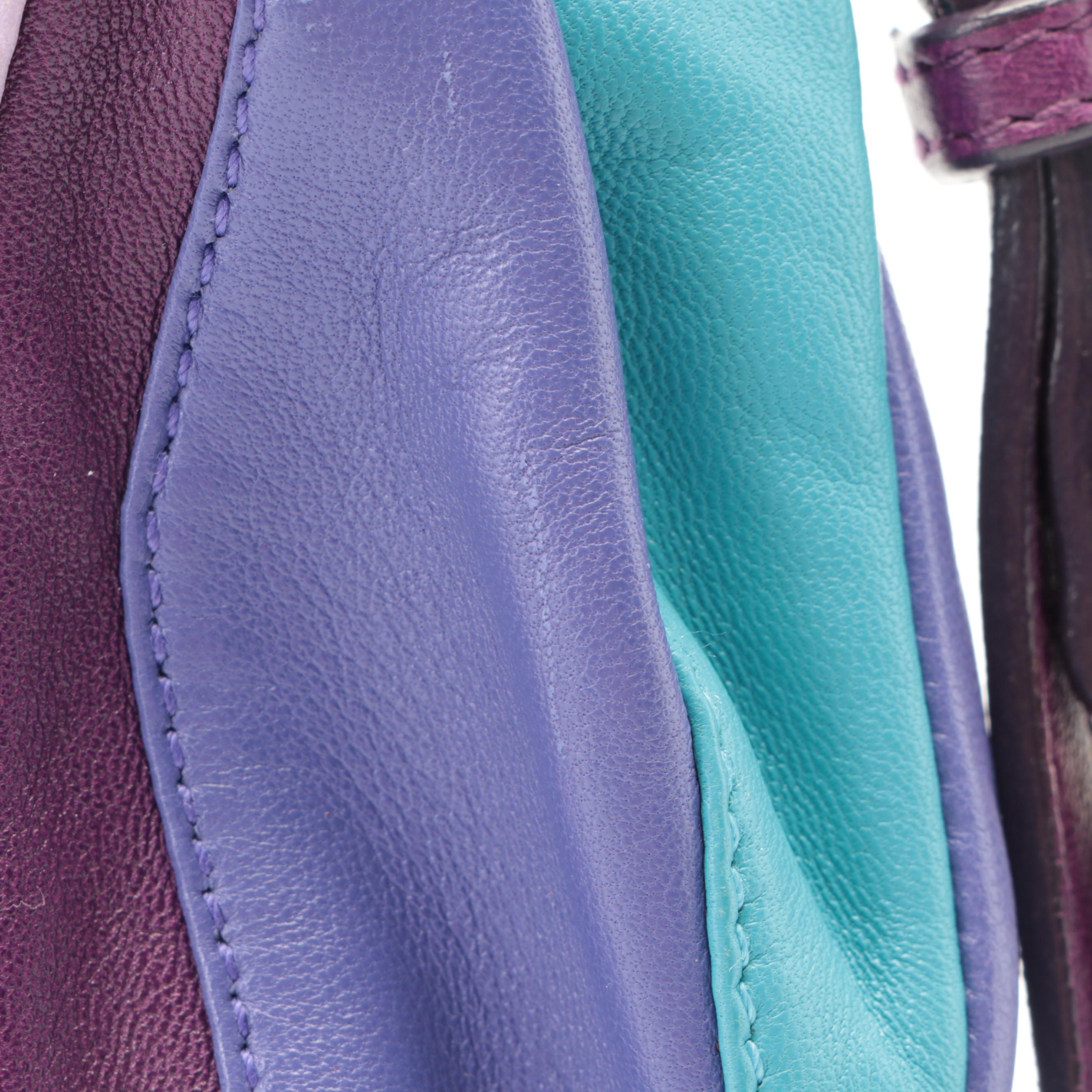 Prada Napa Multicolor Stripes Leather Pouch