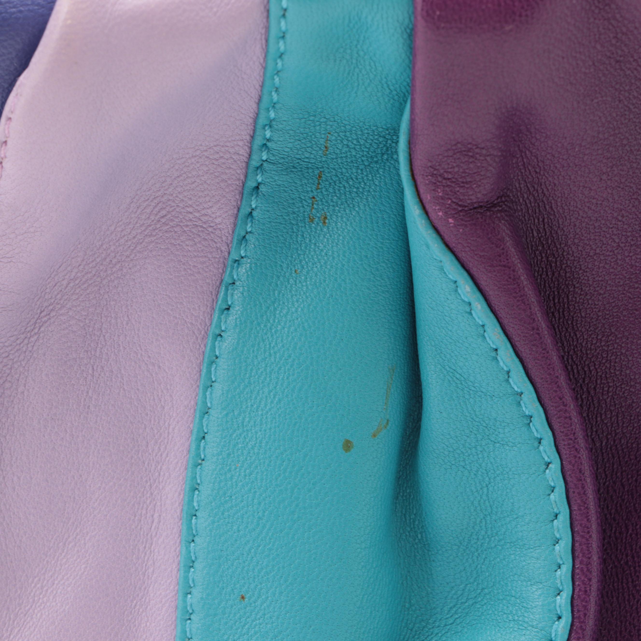 Prada Napa Multicolor Stripes Leather Pouch