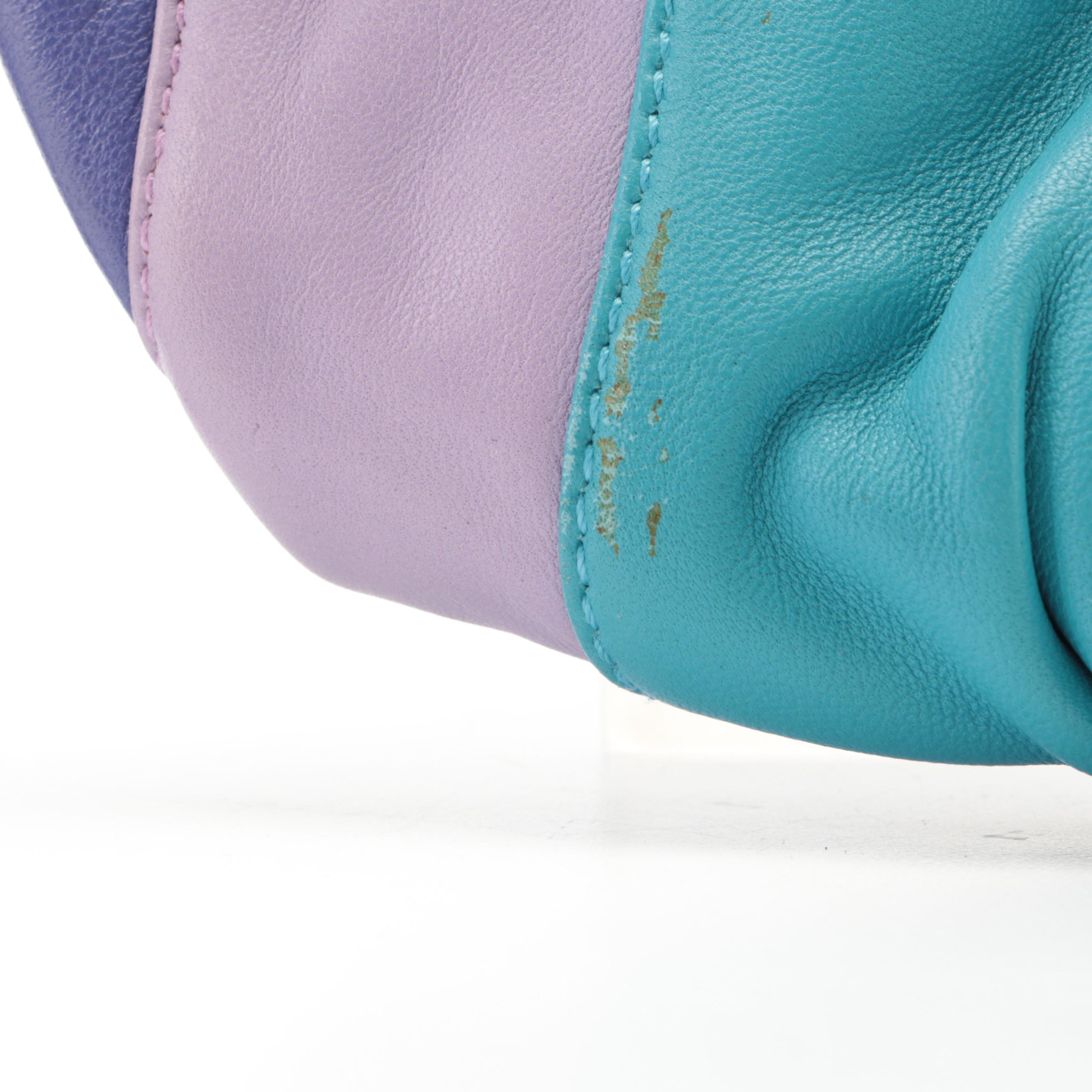 Prada Napa Multicolor Stripes Leather Pouch