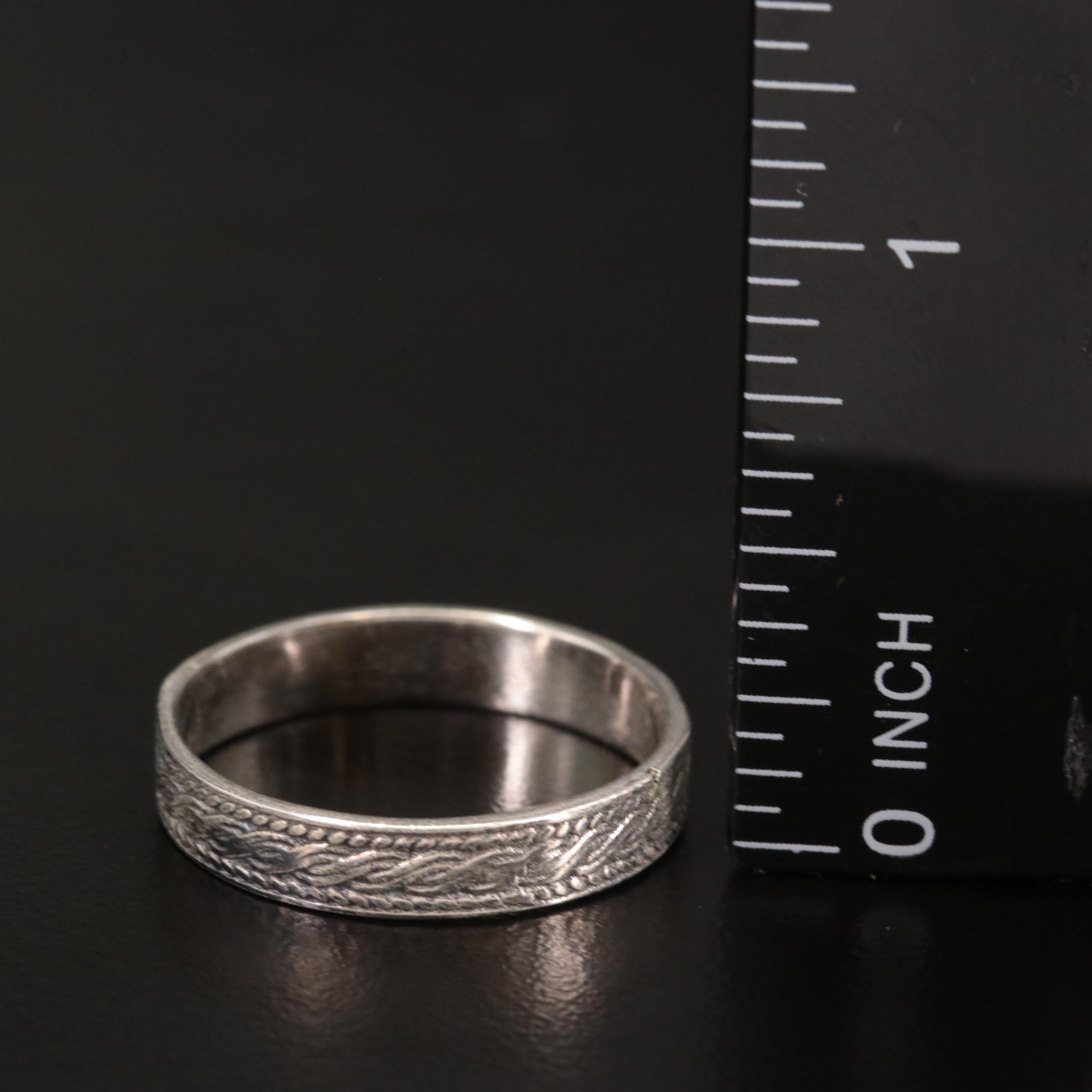 Sterling Textured Band