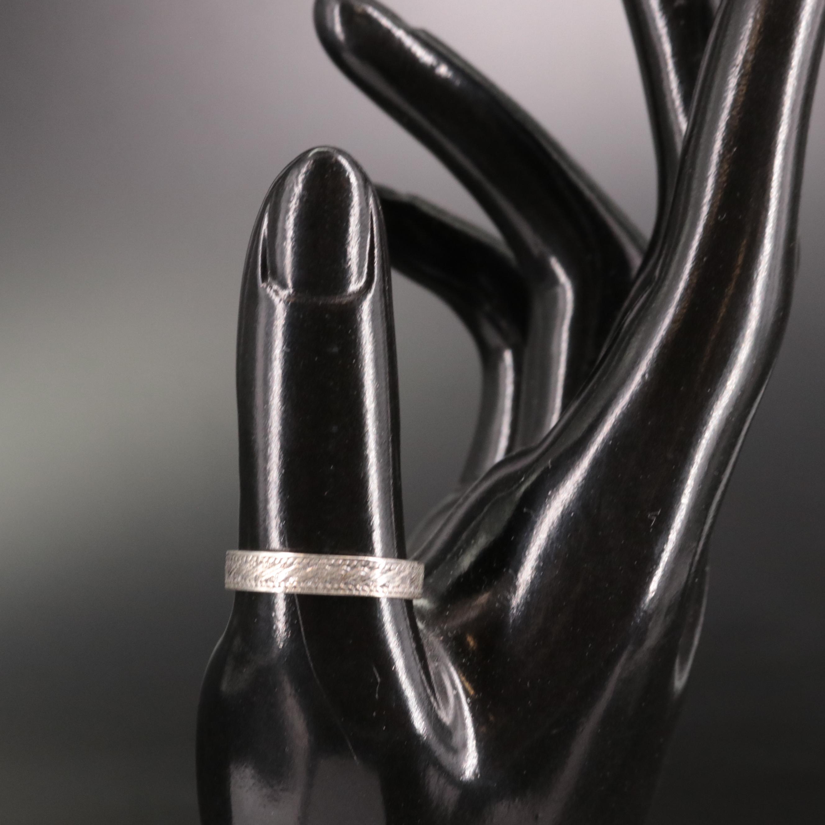 Sterling Textured Band