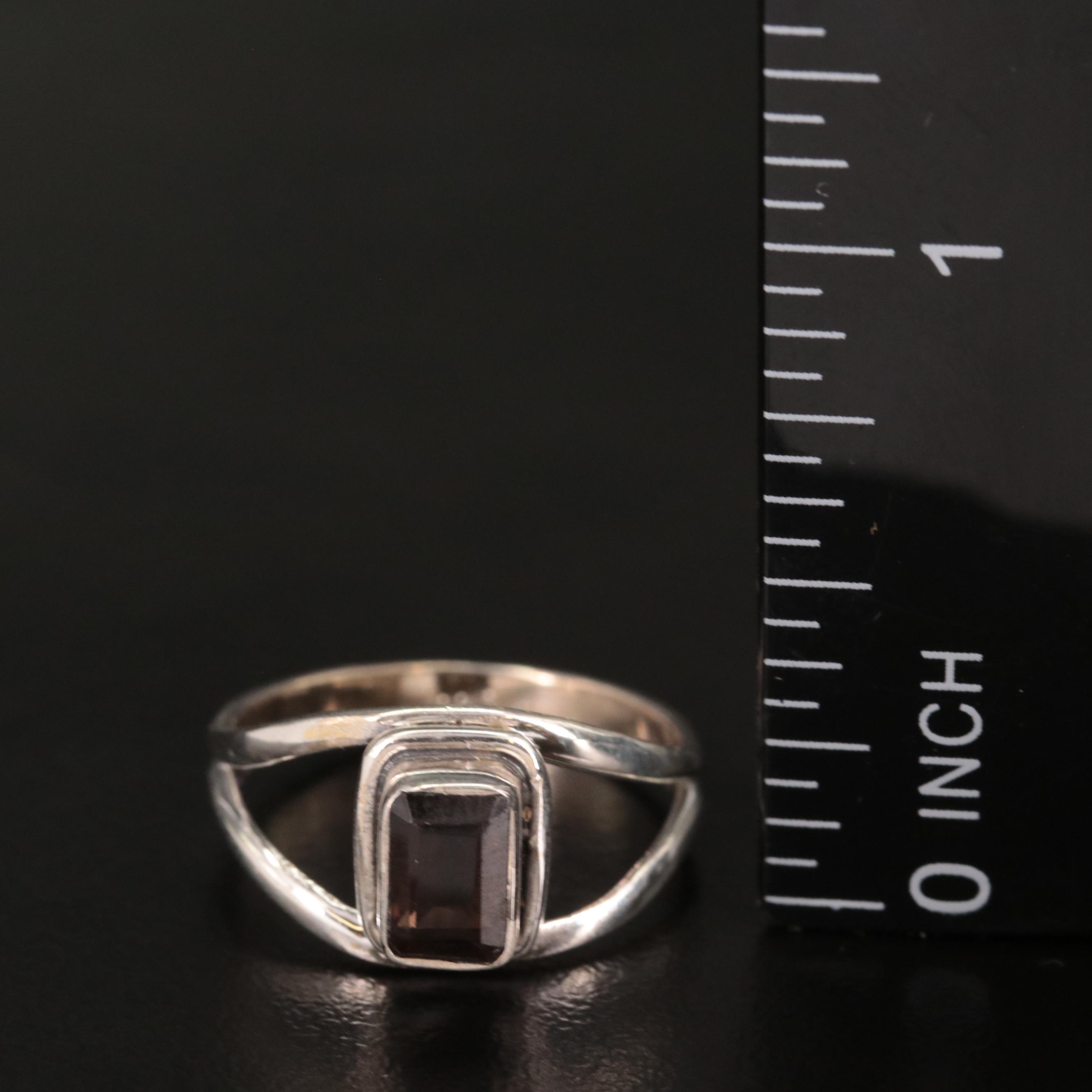Sterling Smoky Quartz Ring