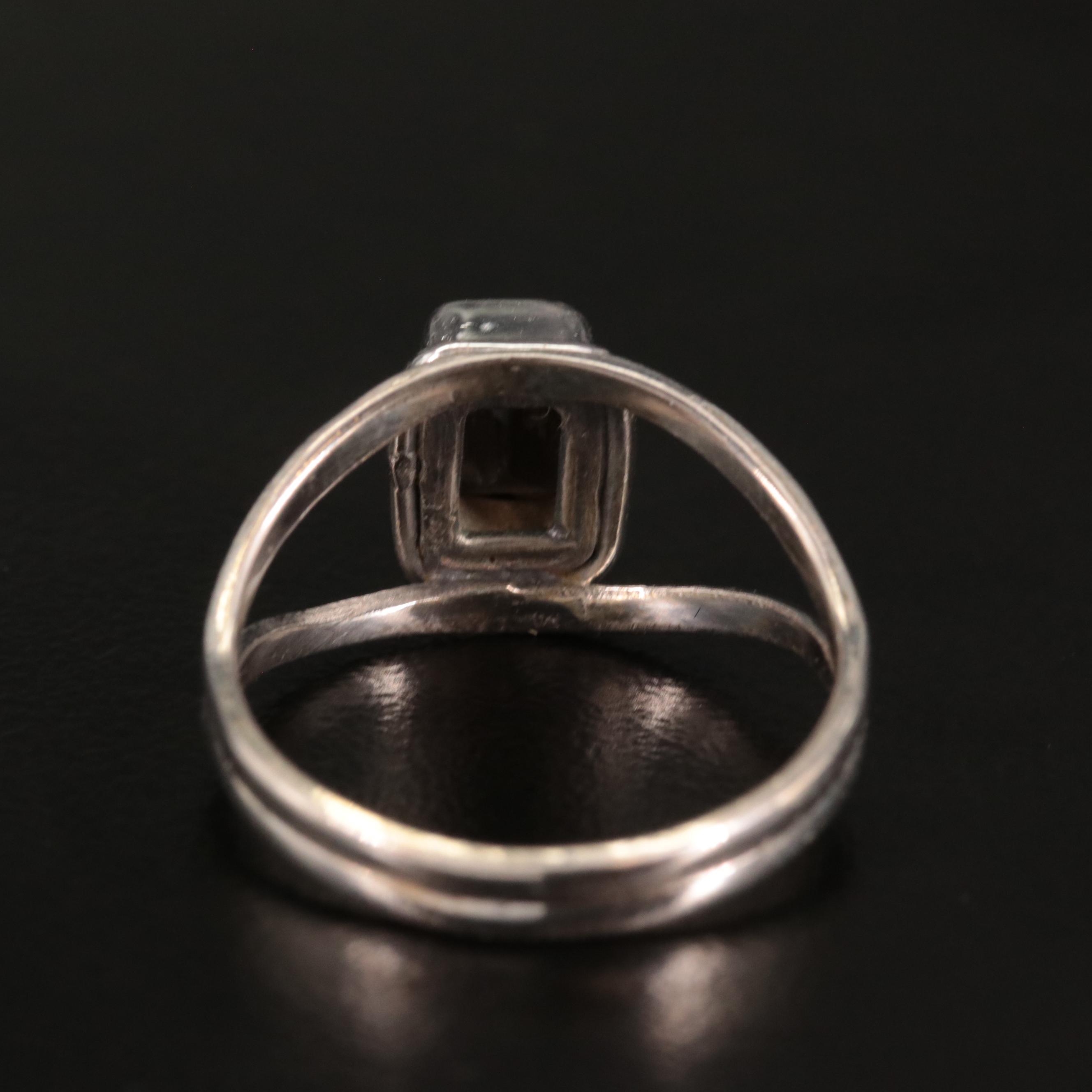 Sterling Smoky Quartz Ring