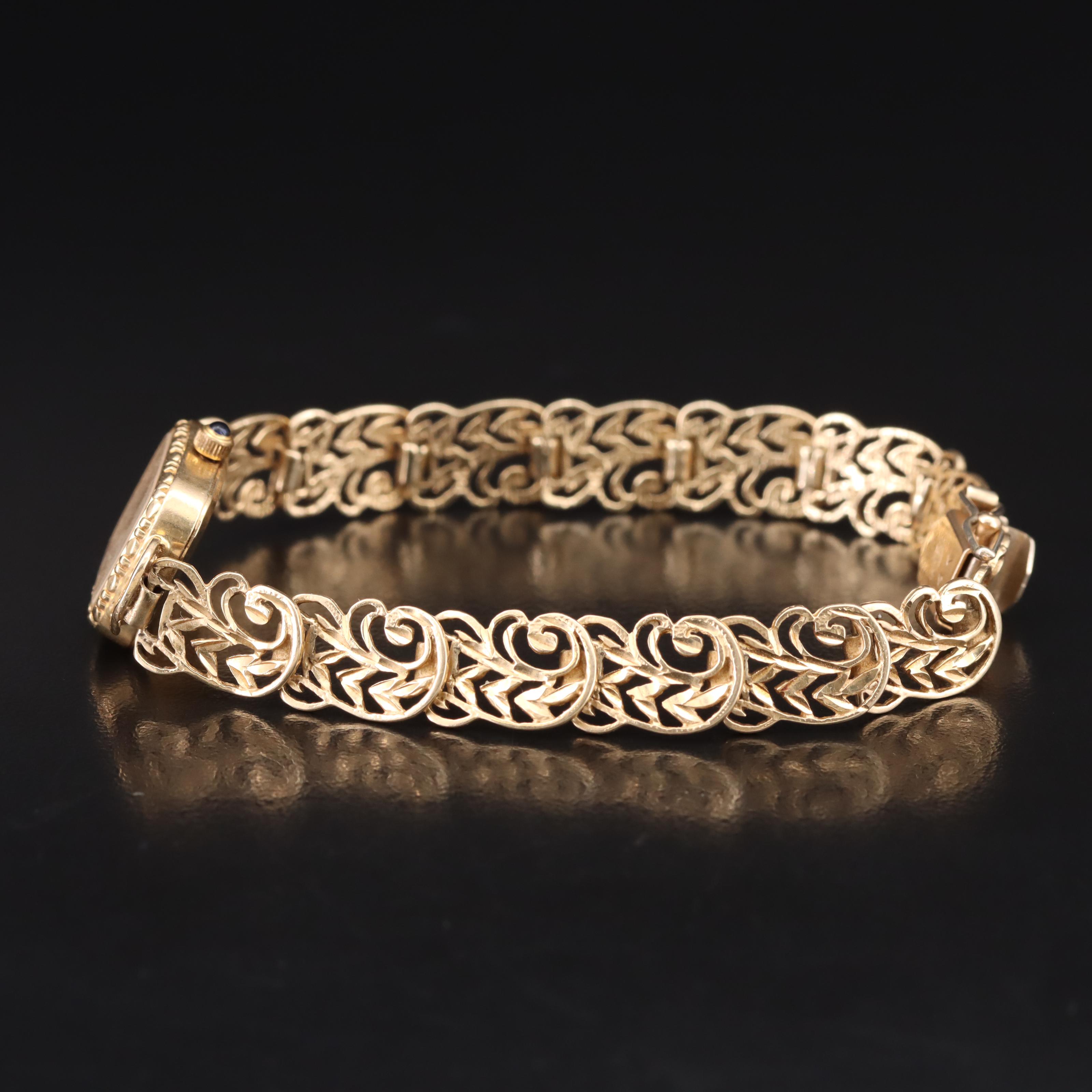 14K Michael Anthony Swiss Quartz Mother-of-Pearl Dial Watch