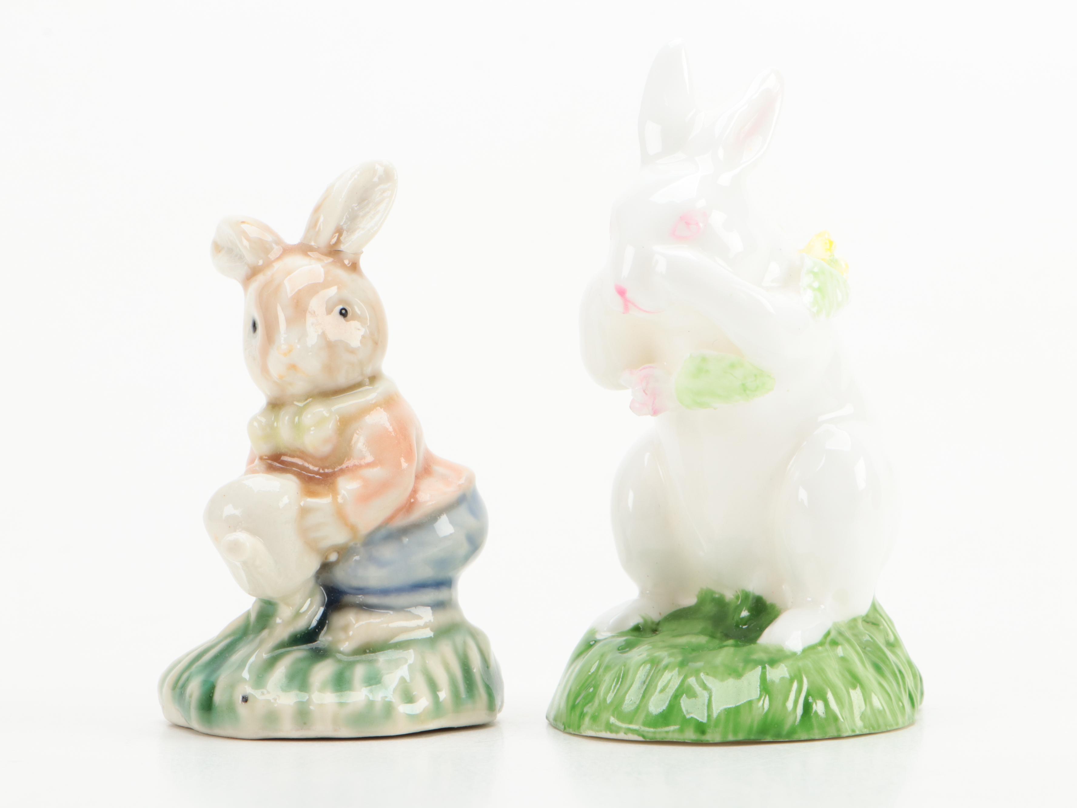 Lladró "Attentive Bunny With Flowers" Porcelain Figurine with More