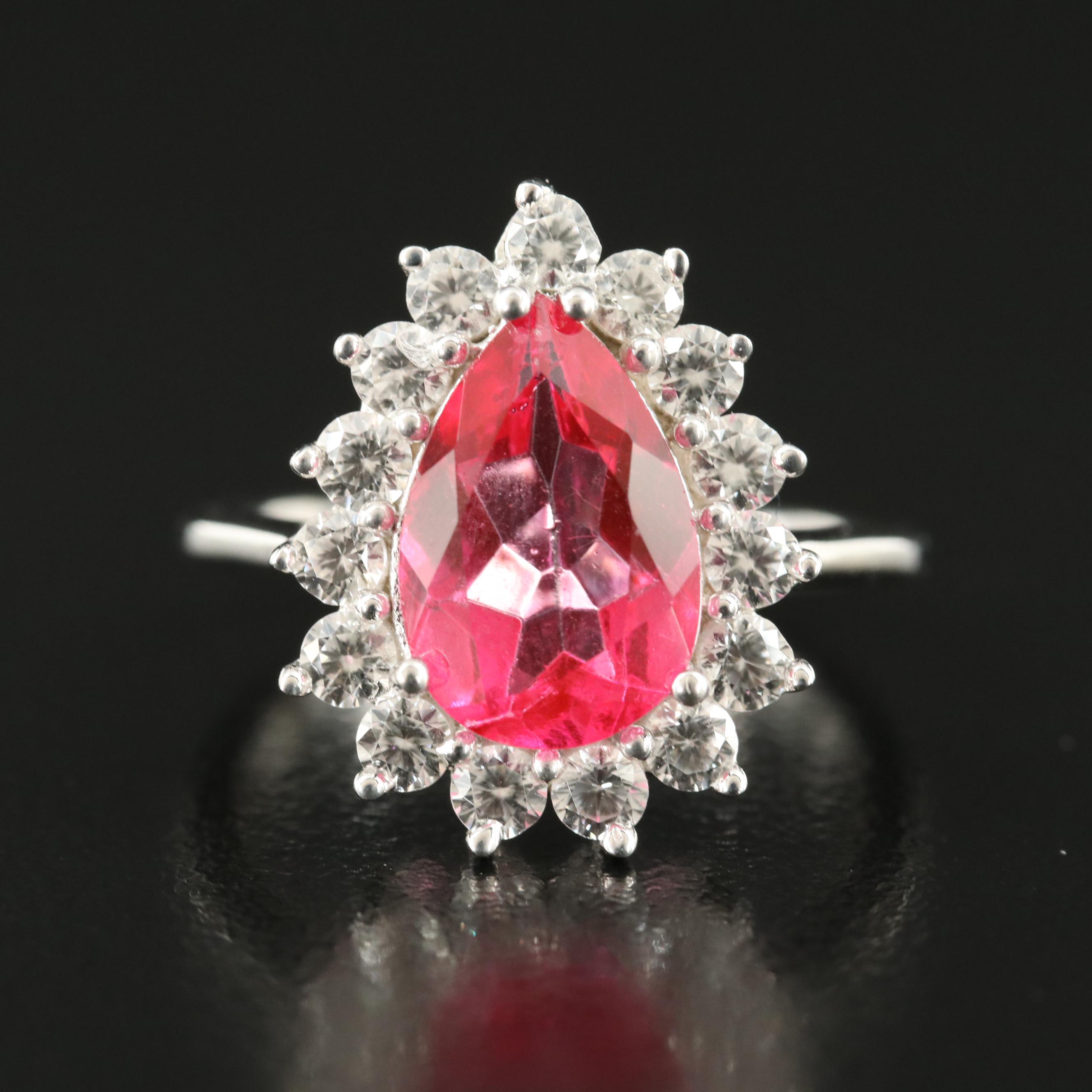 Sterling Topaz and Zircon Ring