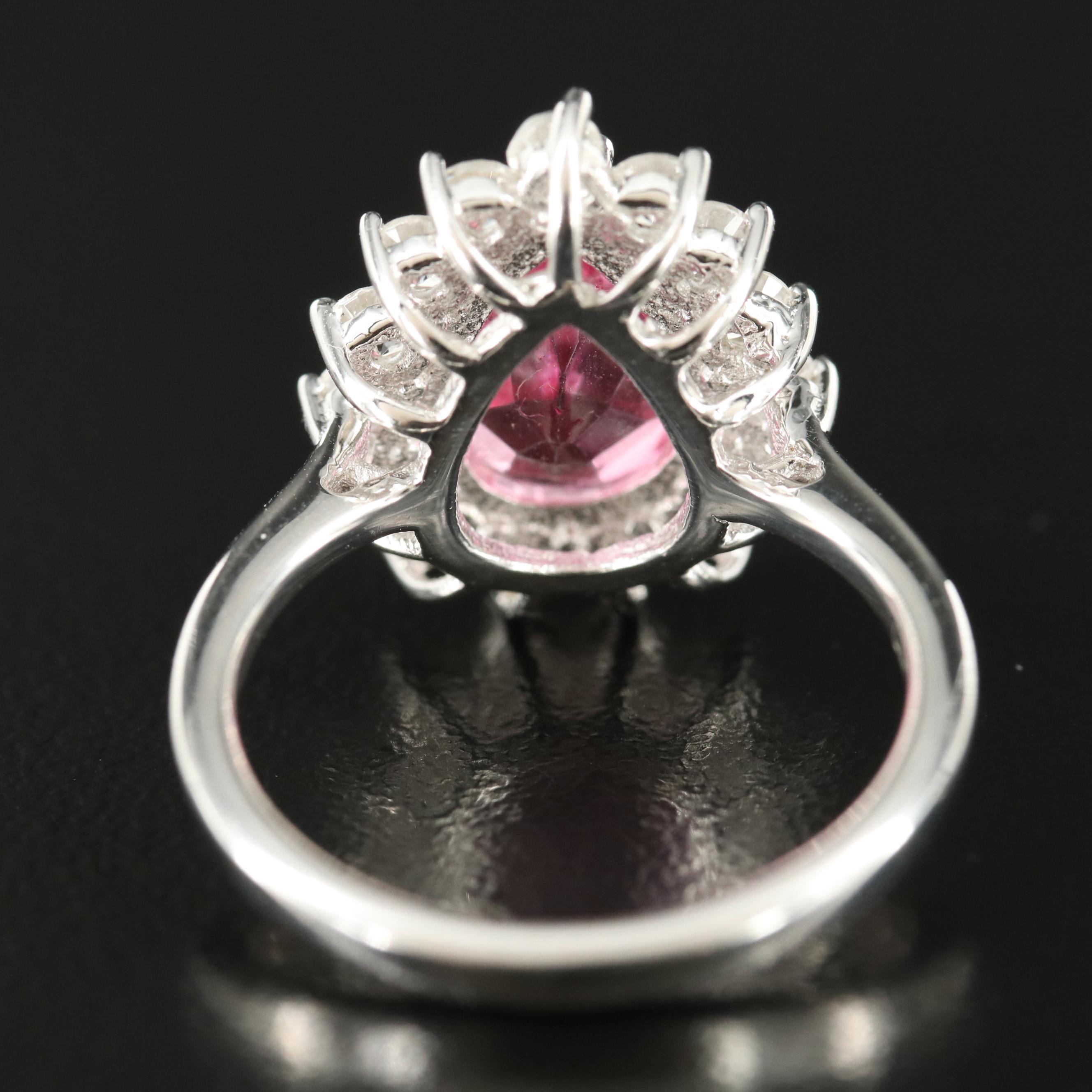 Sterling Topaz and Zircon Ring