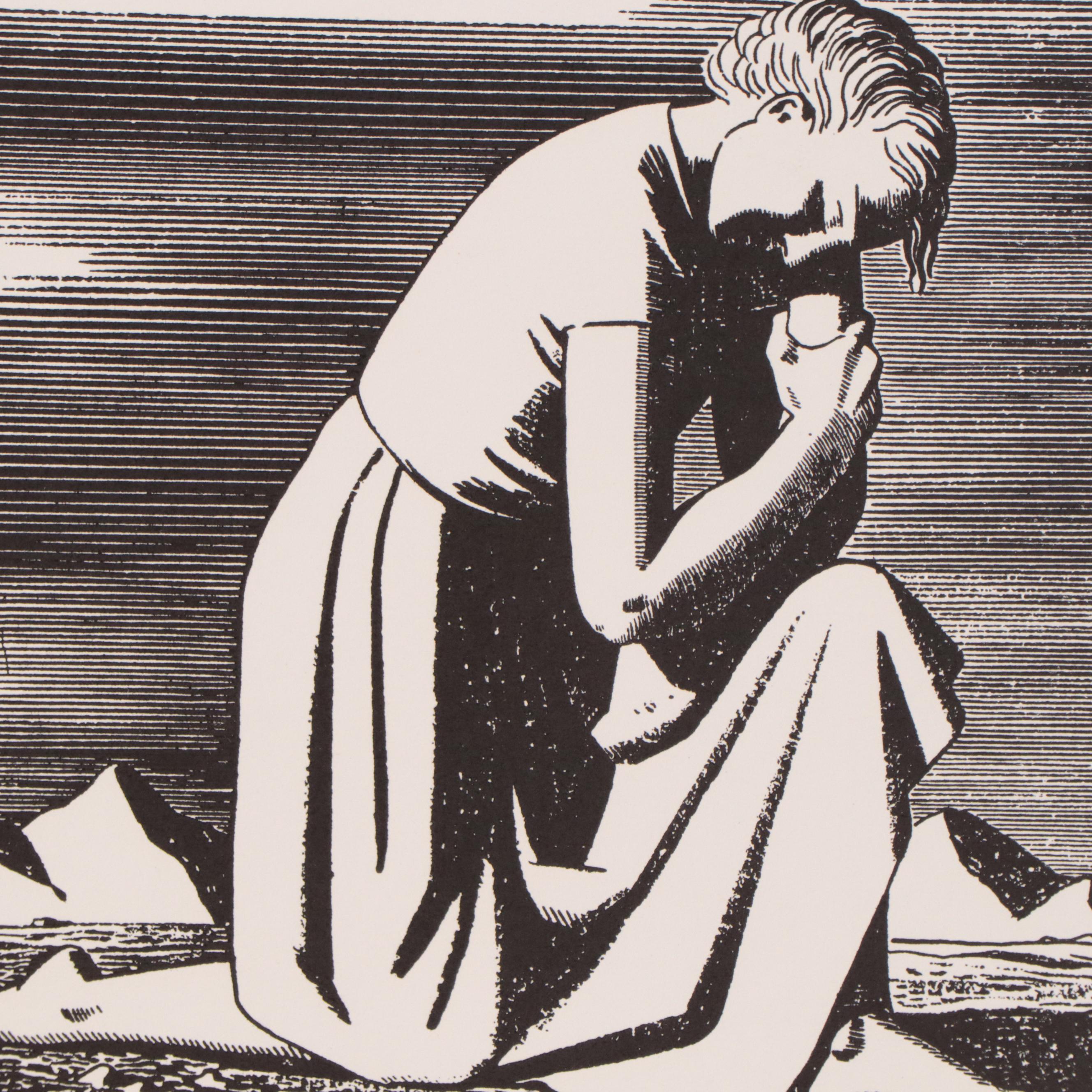 Rockwell Kent Wood Engraving for Book Jacket Design, 1955