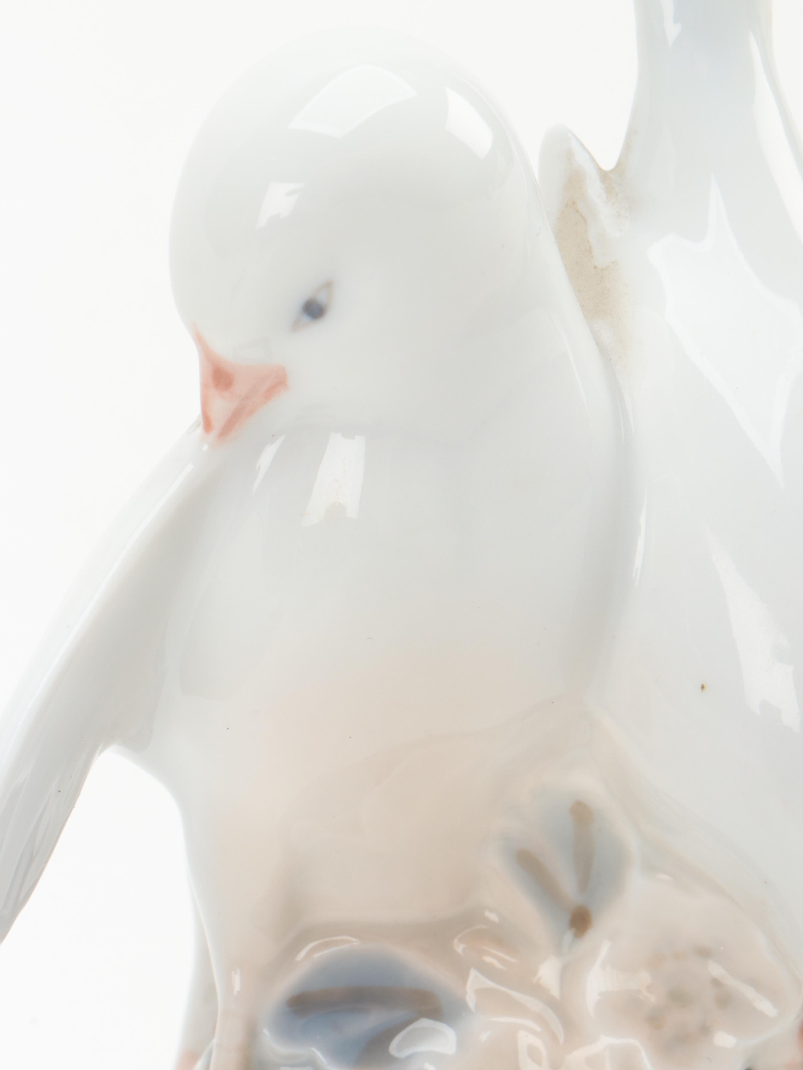 Royal Copenhagen "Love Birds" and "Bluebird" Porcelain Figurines