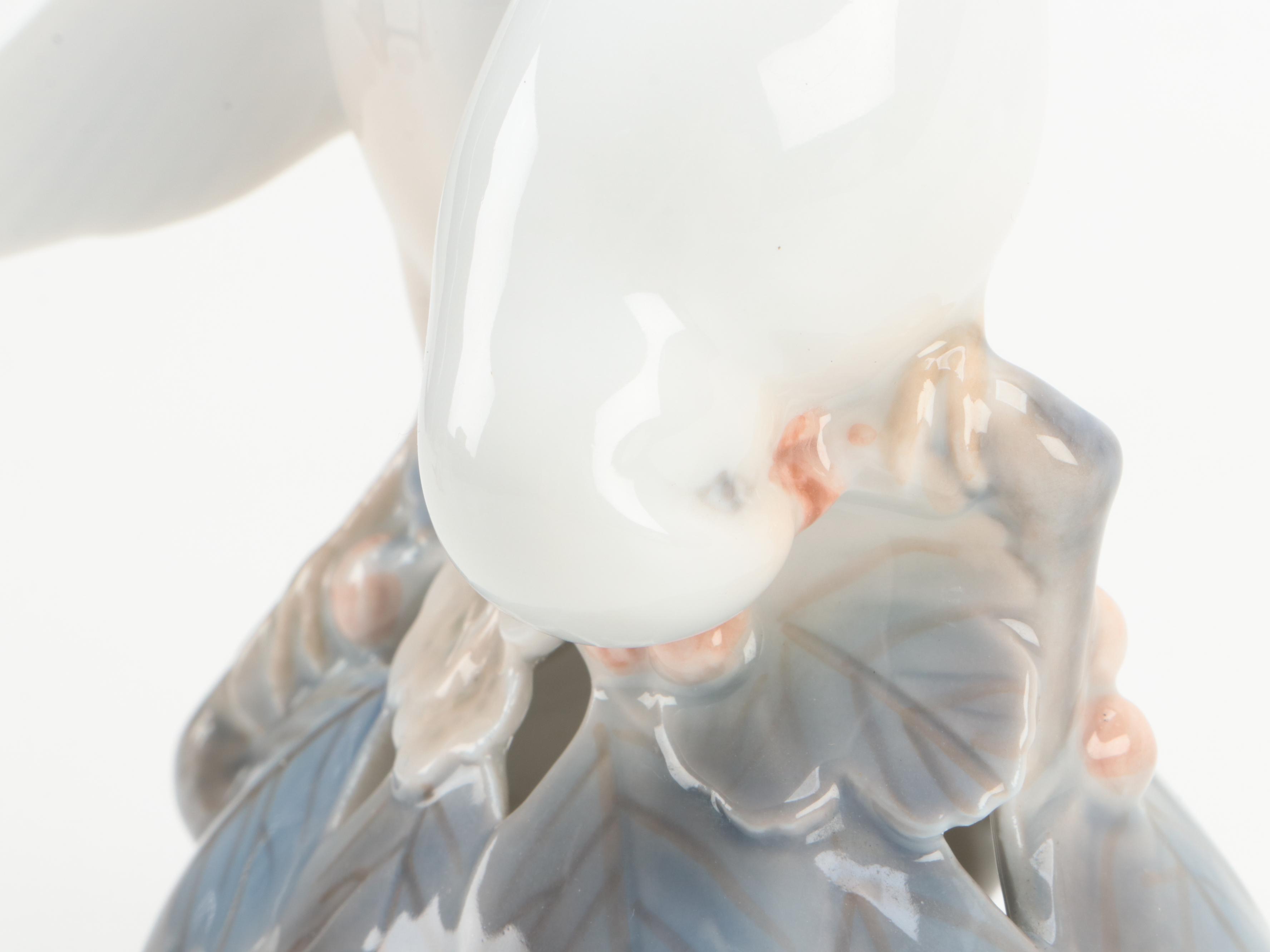 Royal Copenhagen "Love Birds" and "Bluebird" Porcelain Figurines