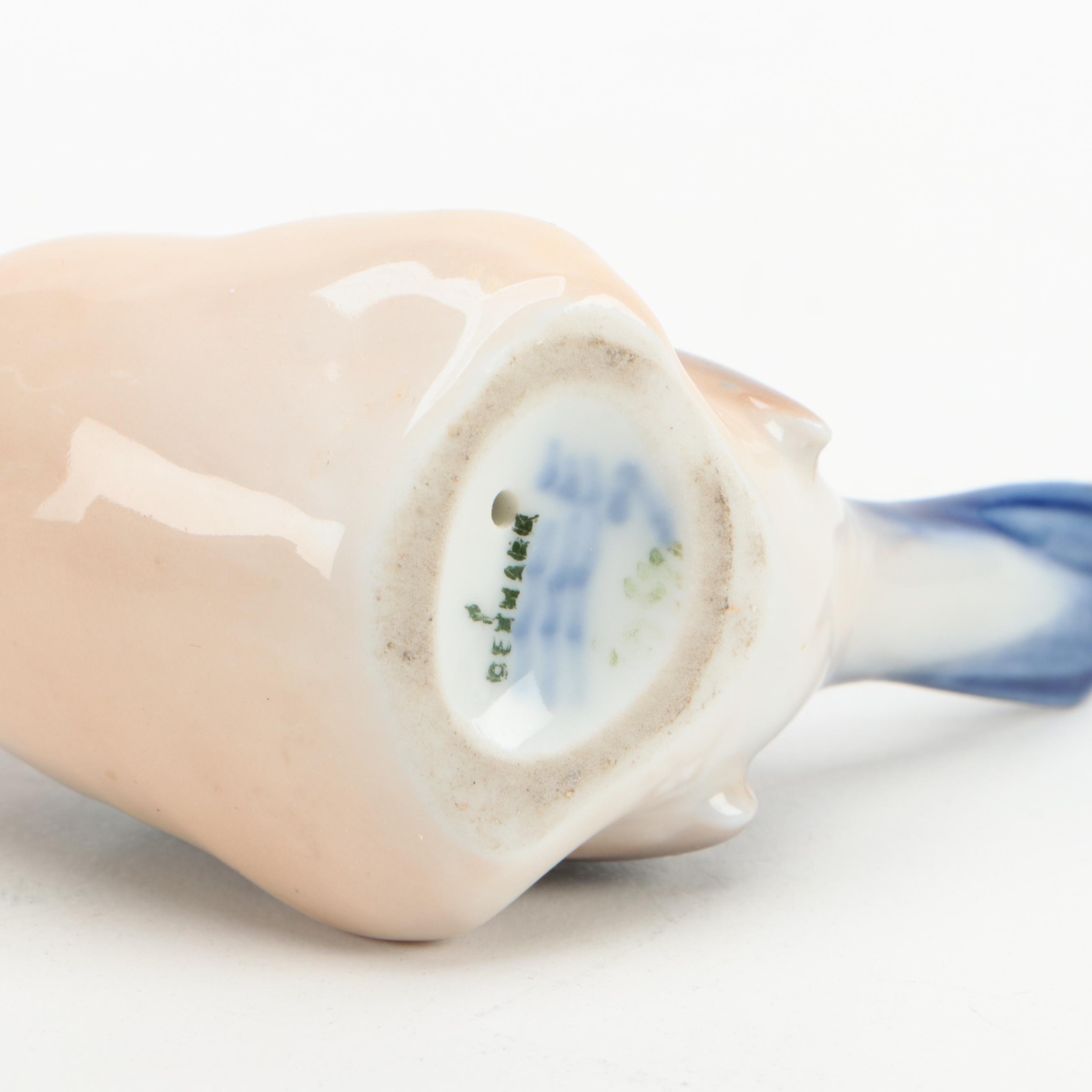 Royal Copenhagen "Love Birds" and "Bluebird" Porcelain Figurines