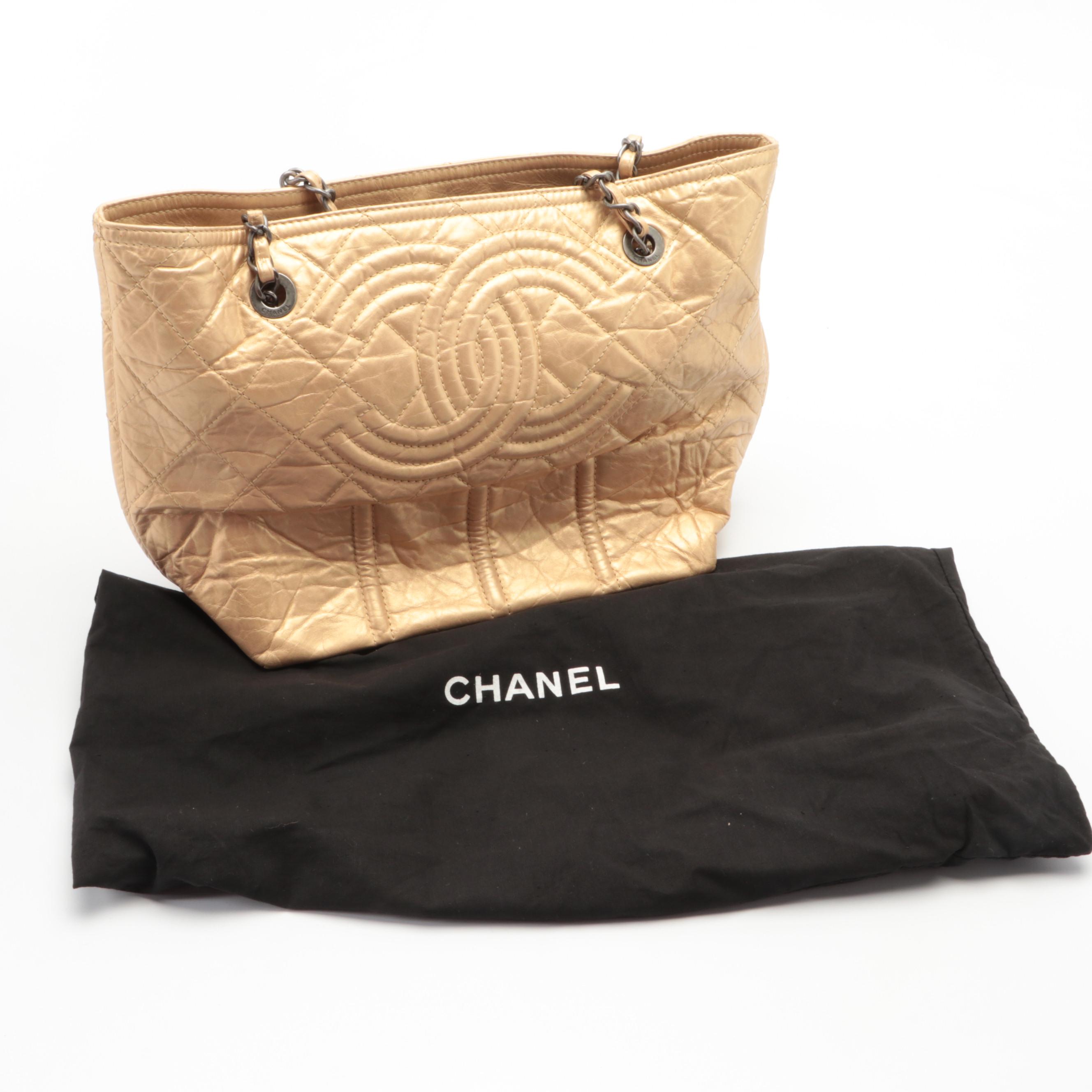 Chanel Shopping in Moscow Tote in Distressed Quilted Leather