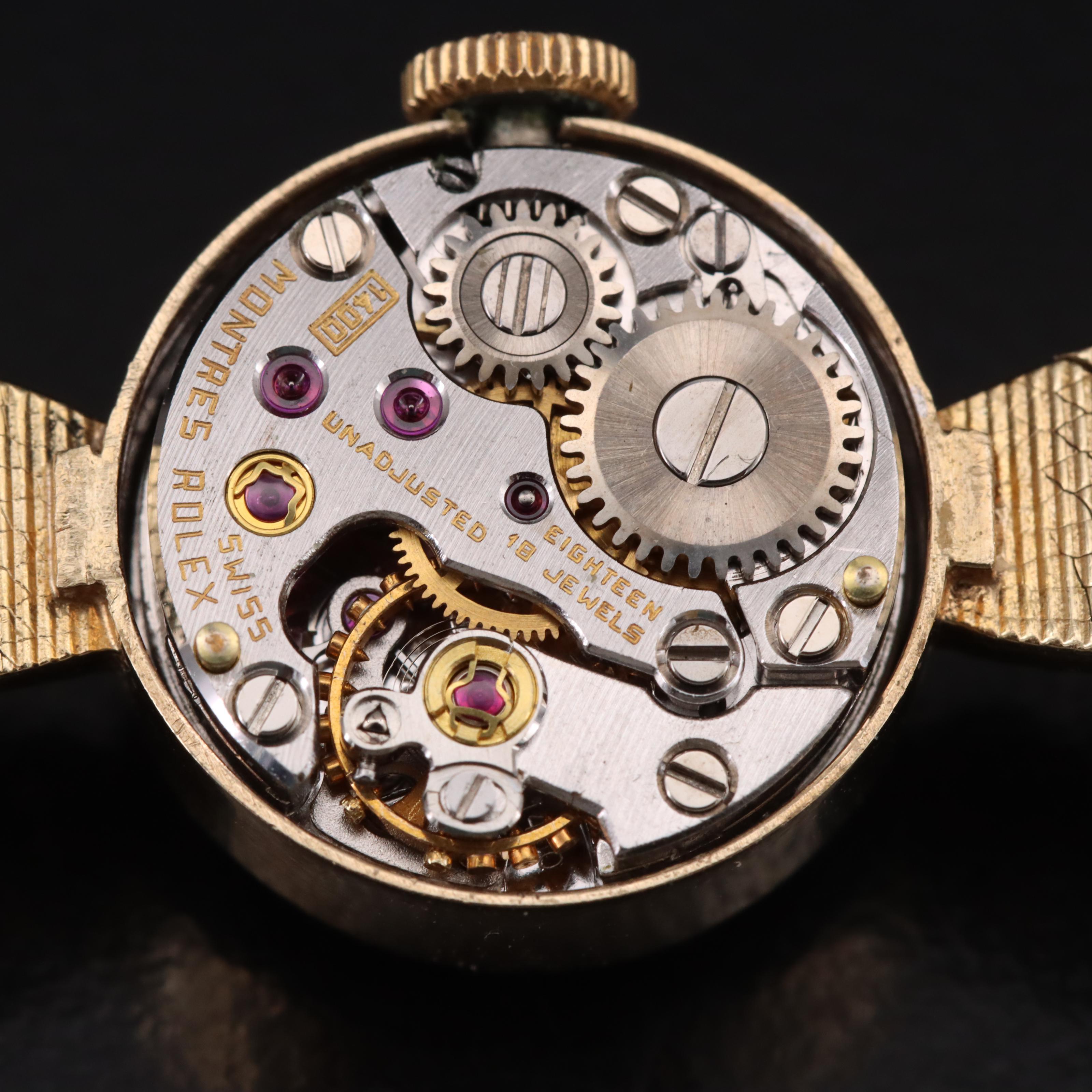 Vintage 14K Rolex Diamond Watch