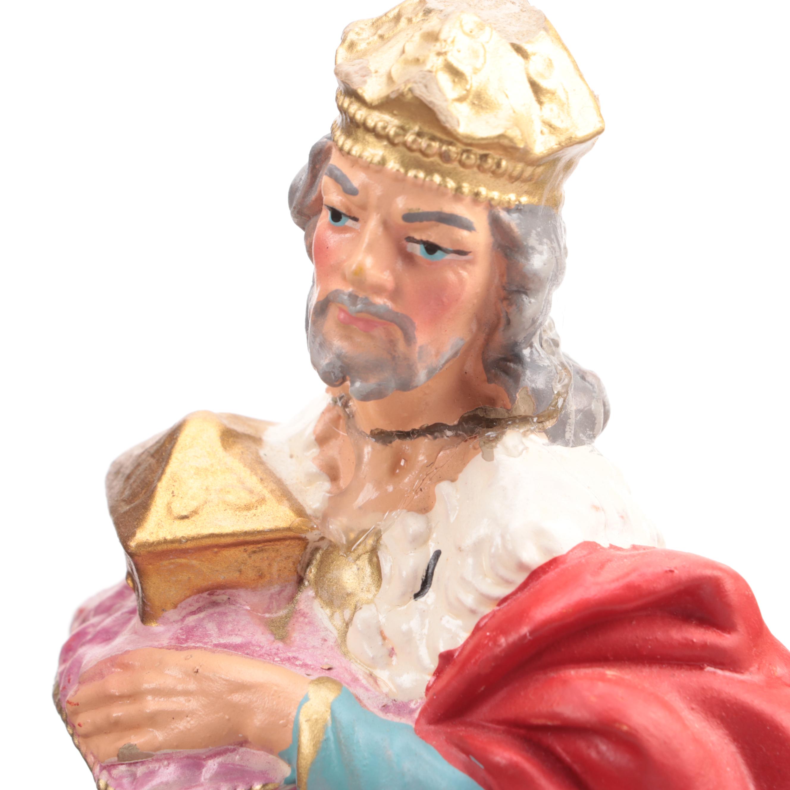 Italian Papier-Mache Nativity Set, Mid-20th Century