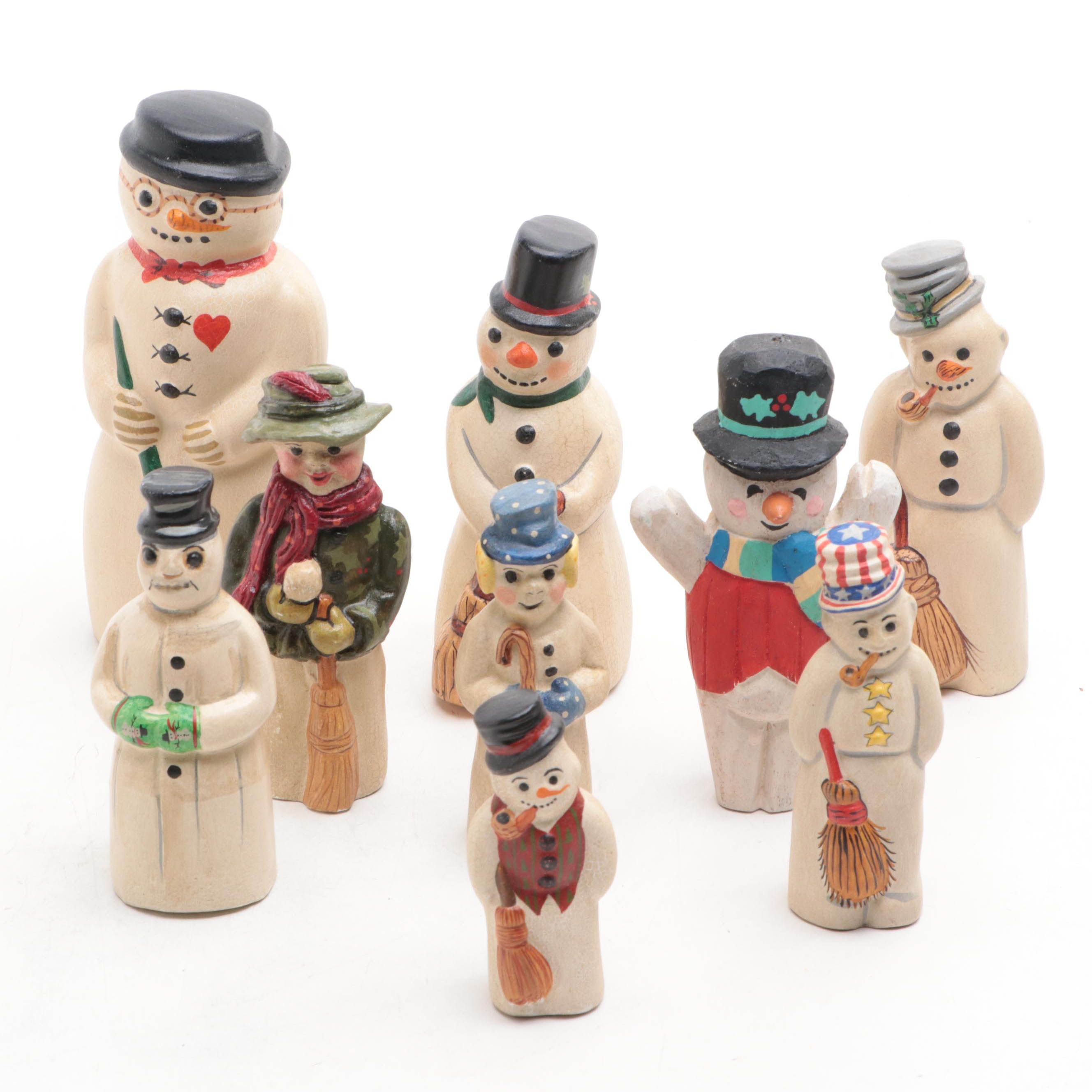 Vaillancourt Folk Art Annual Snowmen Figurines