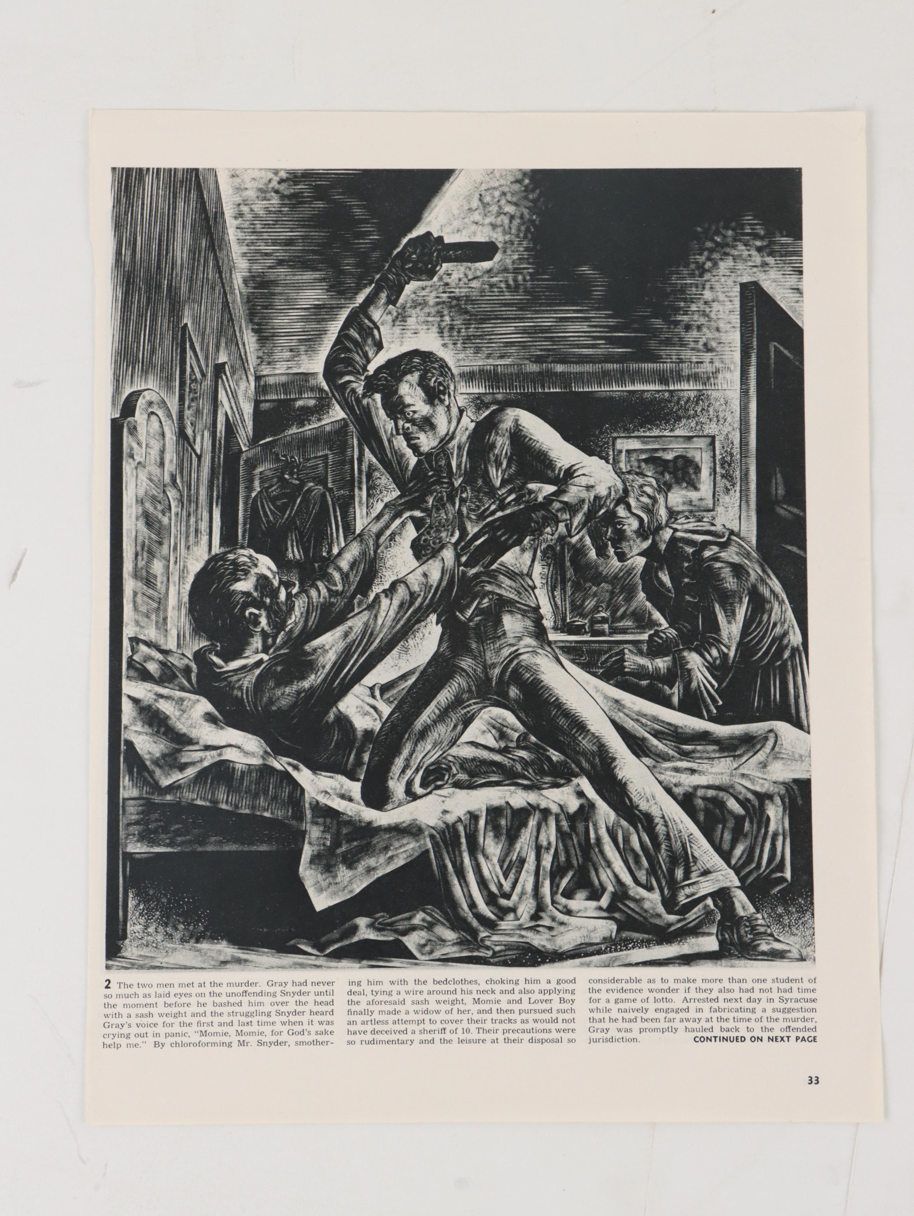 Lynd Ward Figurative Wood Engraving Illustrations