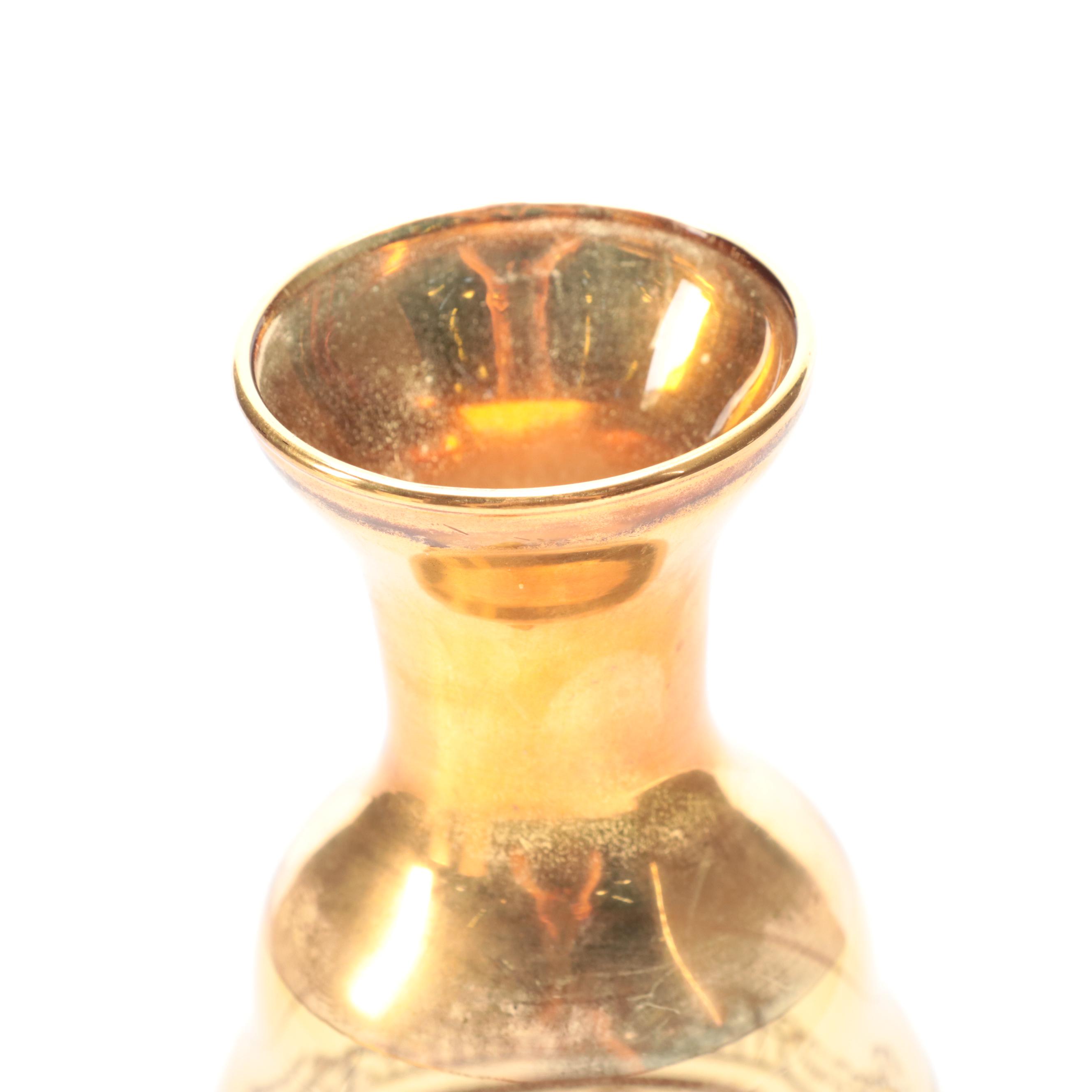 Lenox Bone China Vase with Venetian Style Glass Decanter, Mid to Late 20th C.