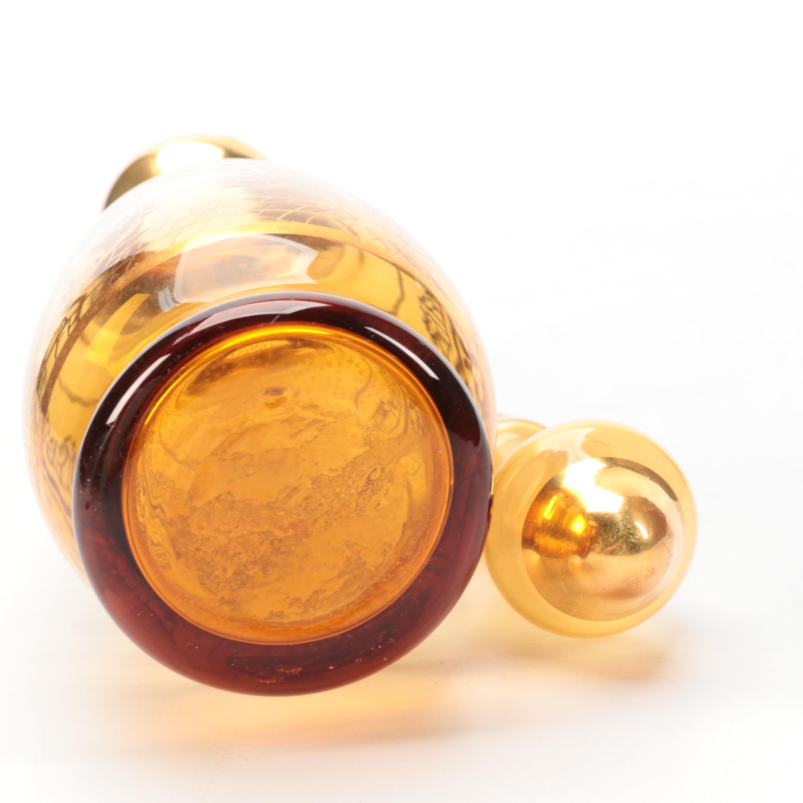 Lenox Bone China Vase with Venetian Style Glass Decanter, Mid to Late 20th C.