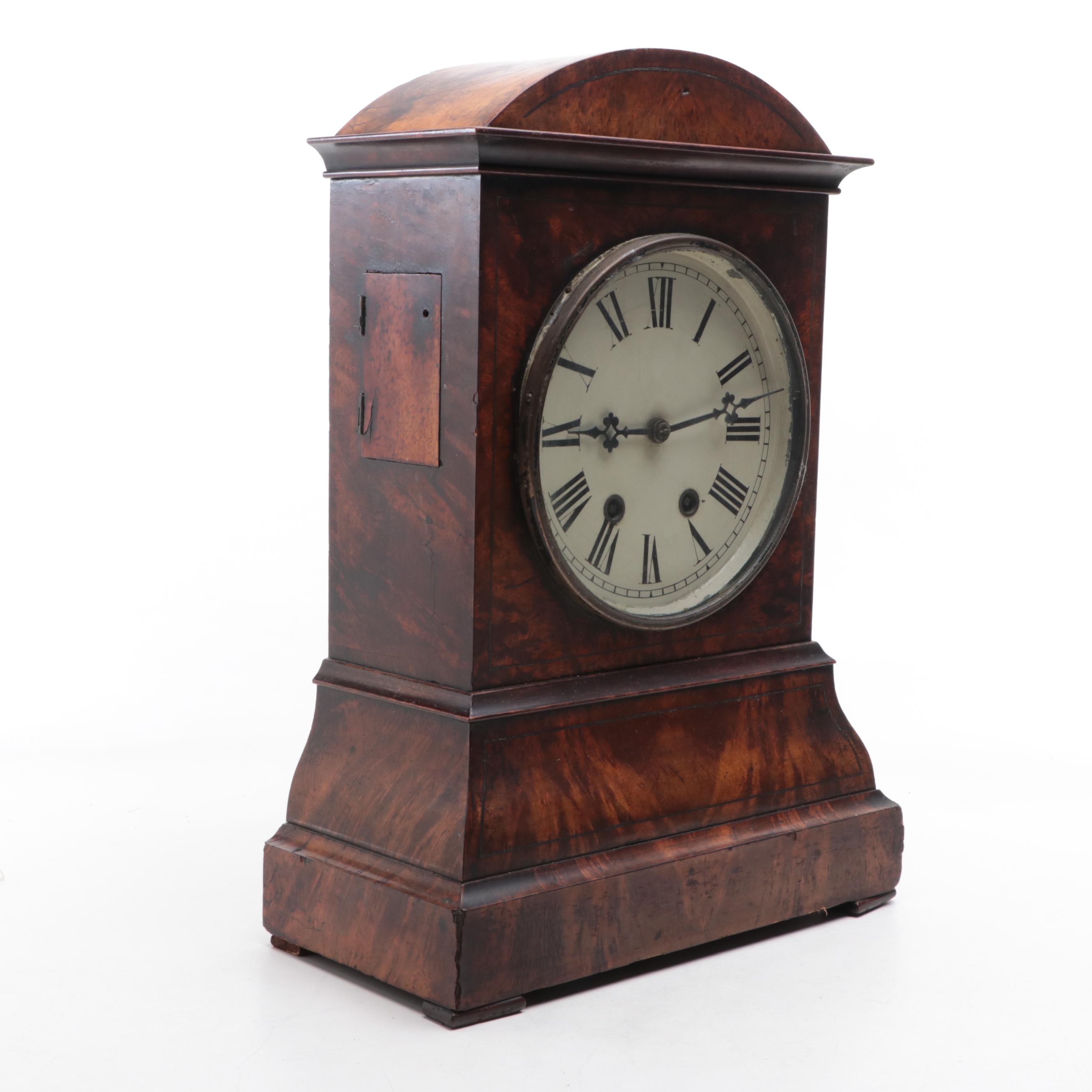 Alois Mayer Burled Veneer Beehive Clock, Early 20th Century