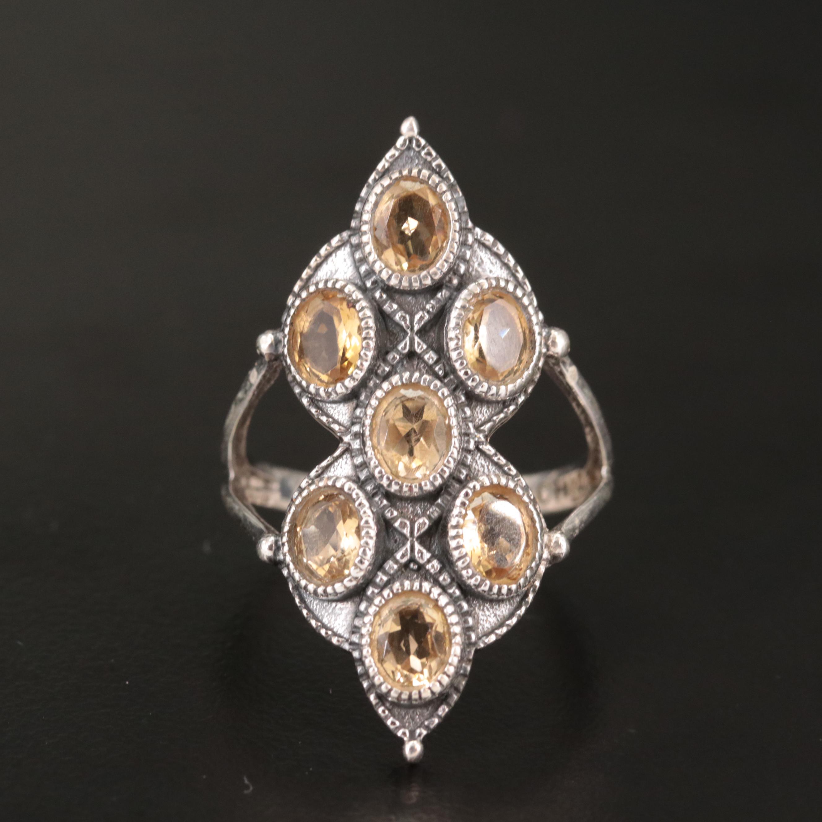 Sterling Citrine Ring