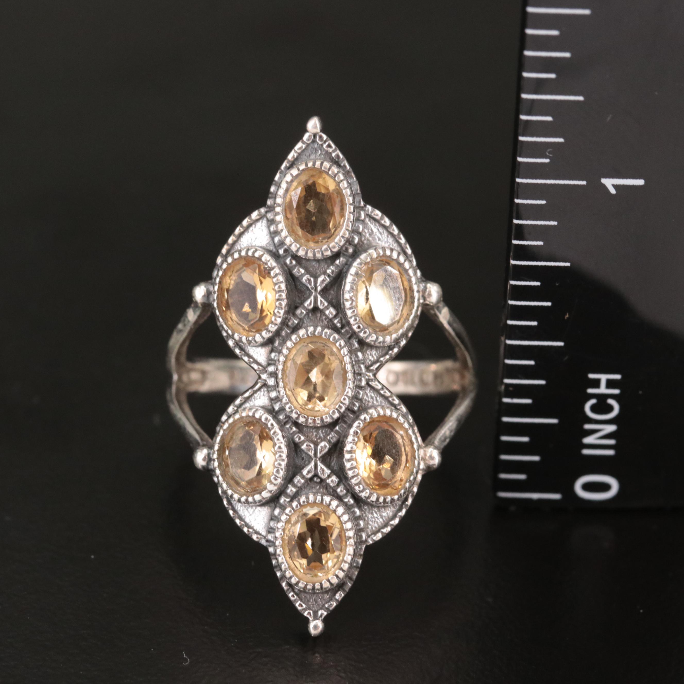 Sterling Citrine Ring