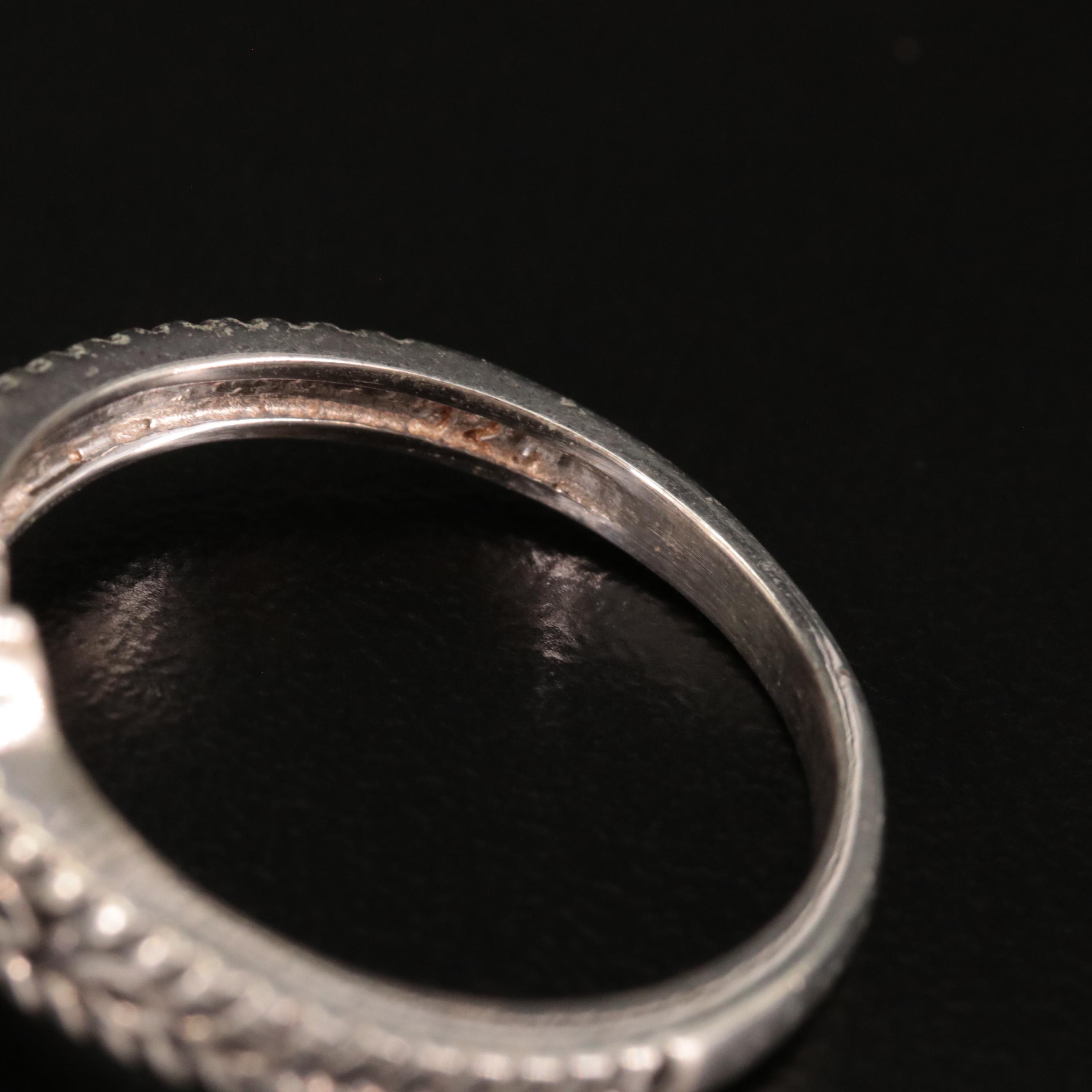 Sterling Blue Topaz Flower Ring